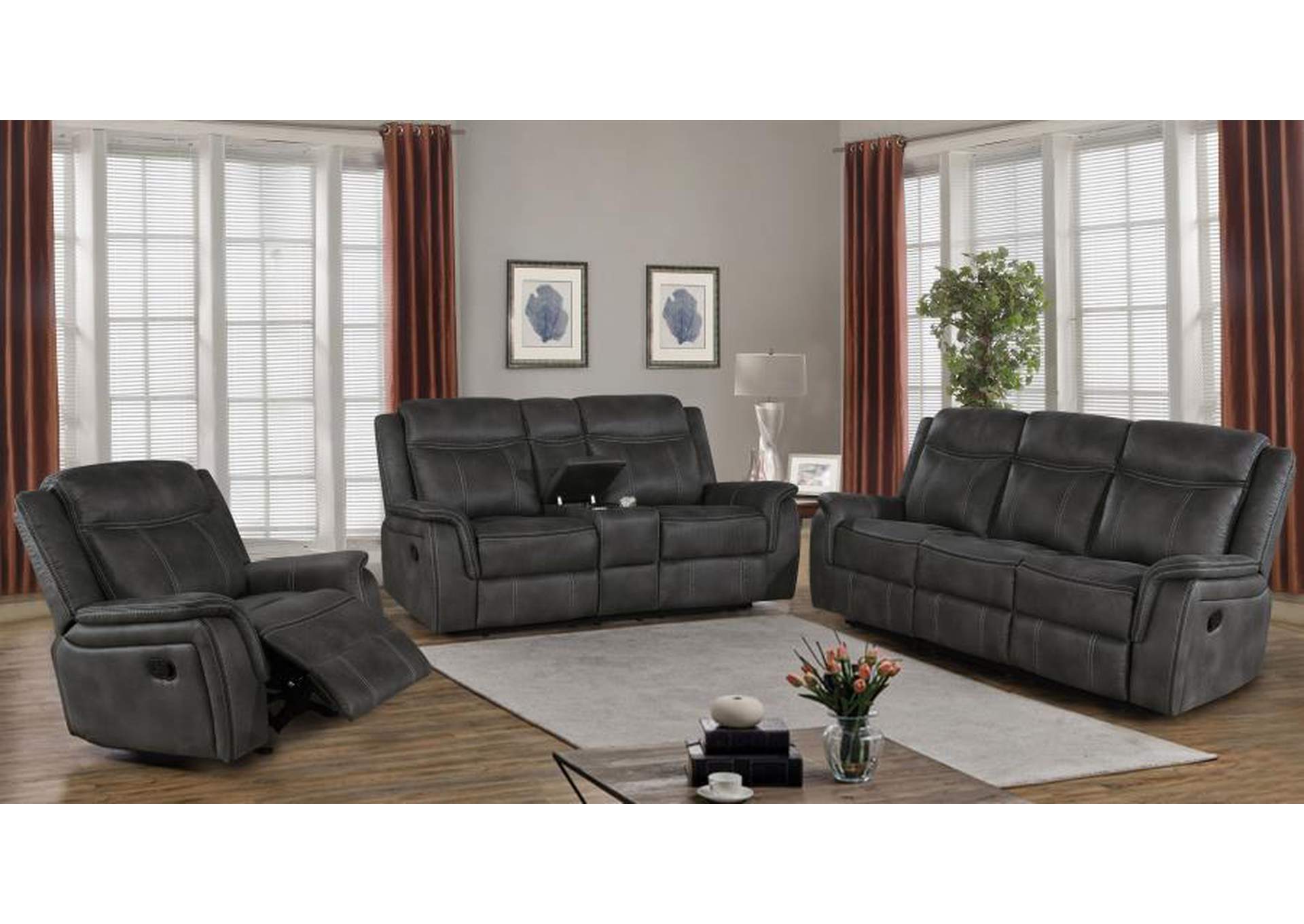 Lawrence Upholstered Tufted Living Room Set image 1