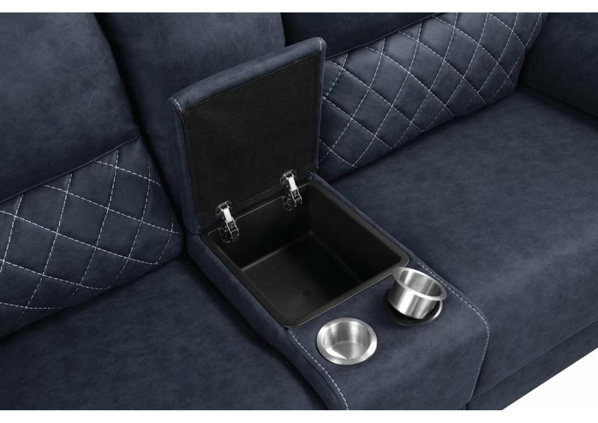 Variel 6-piece Modular Motion Sectional Blue image 8