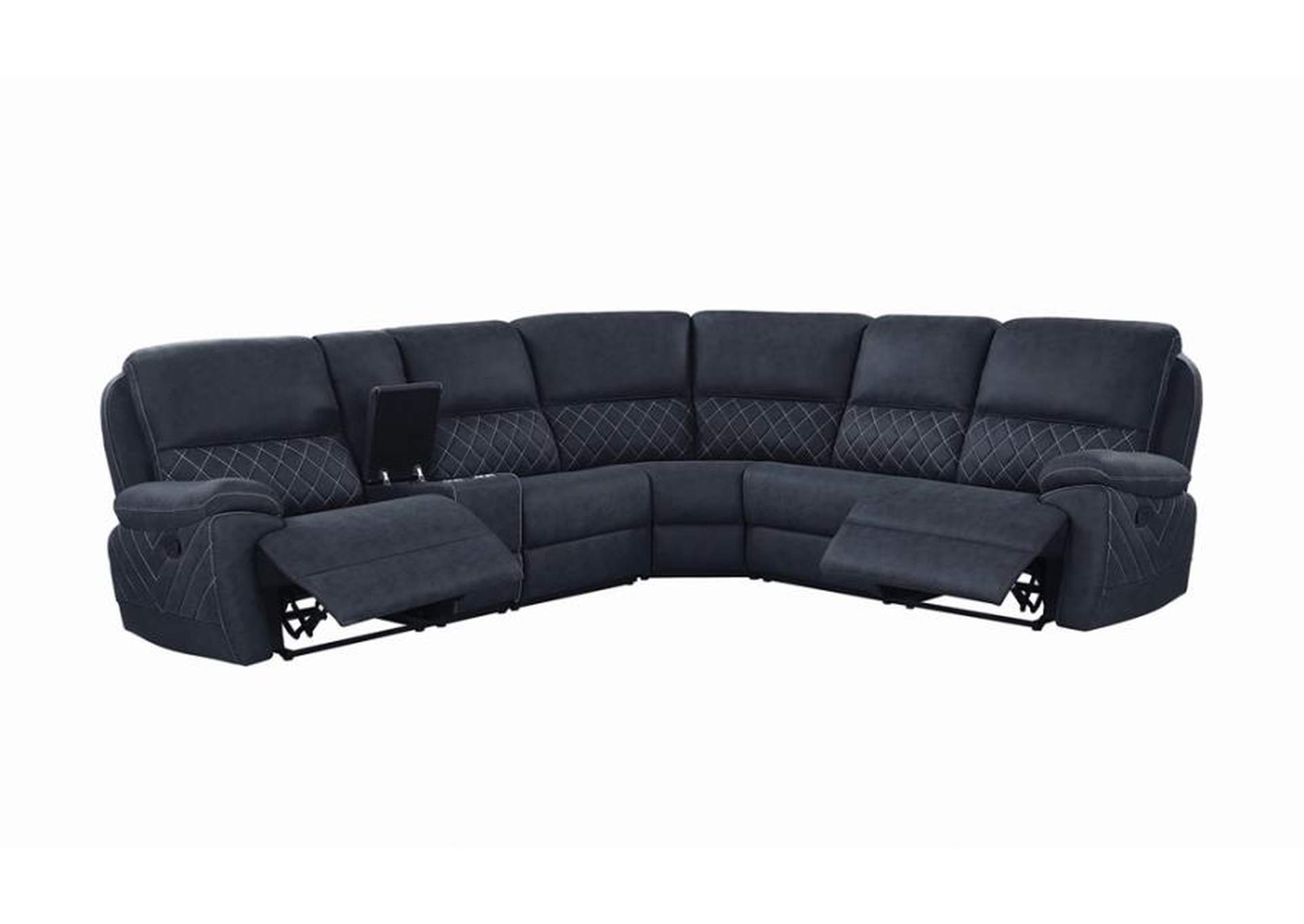 Variel 6-piece Modular Motion Sectional Blue image 9