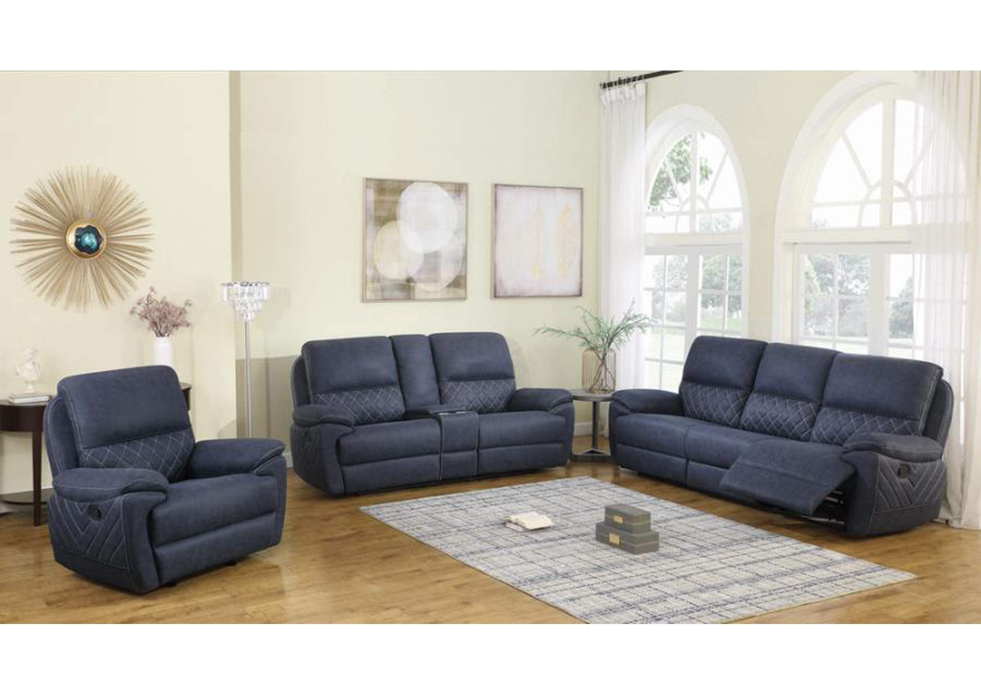 Variel 6-piece Modular Motion Sectional Blue image 10