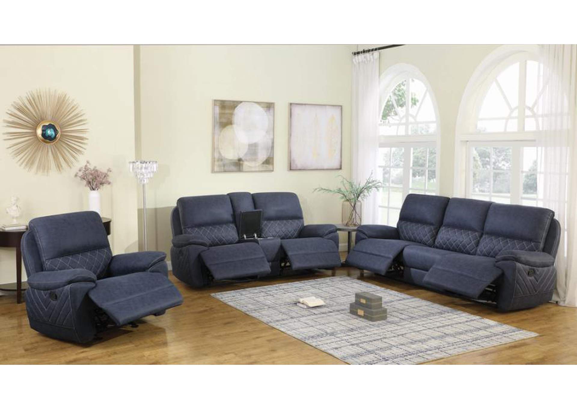 Variel 6-piece Modular Motion Sectional Blue image 11