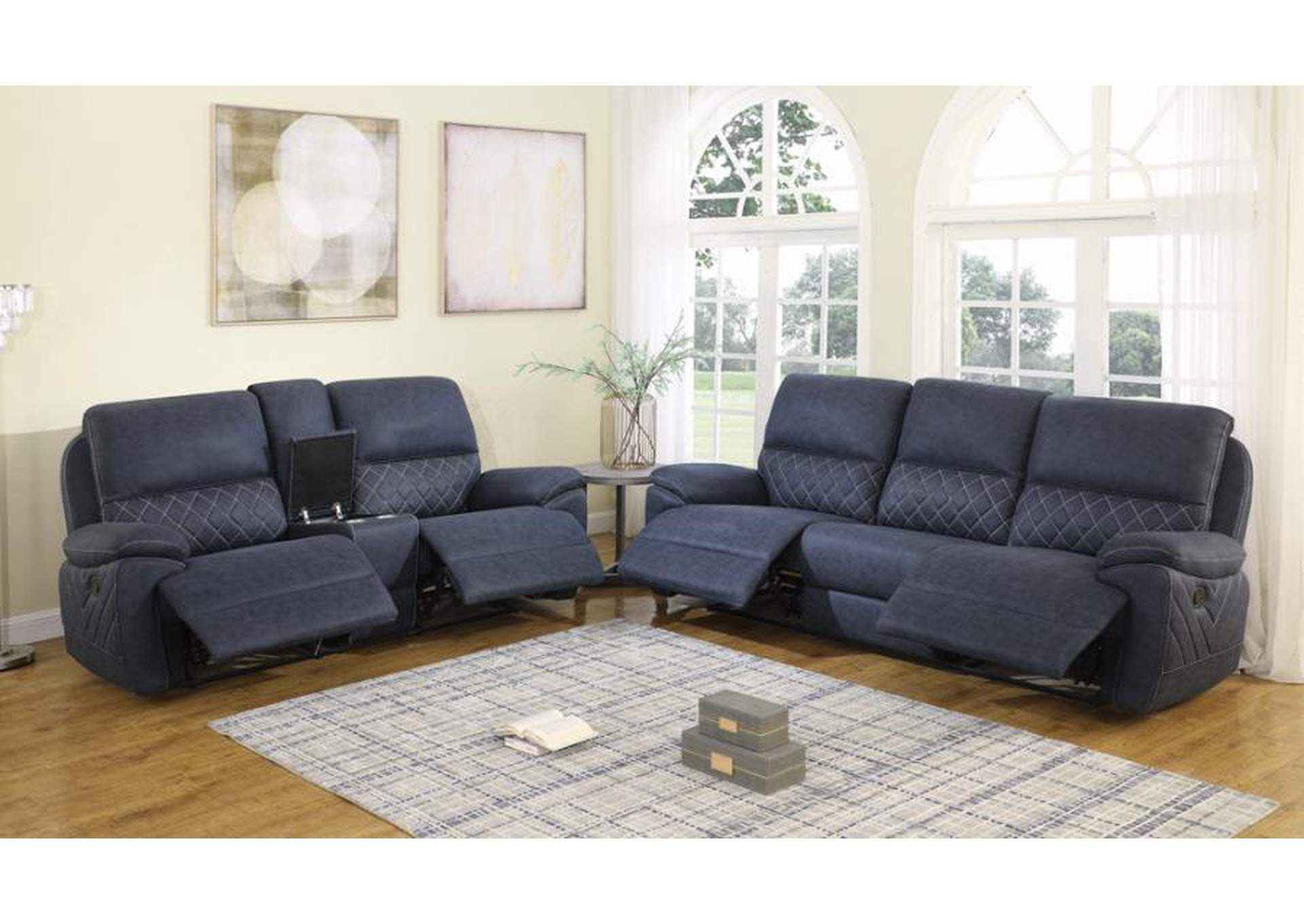 Variel 6-piece Modular Motion Sectional Blue image 13