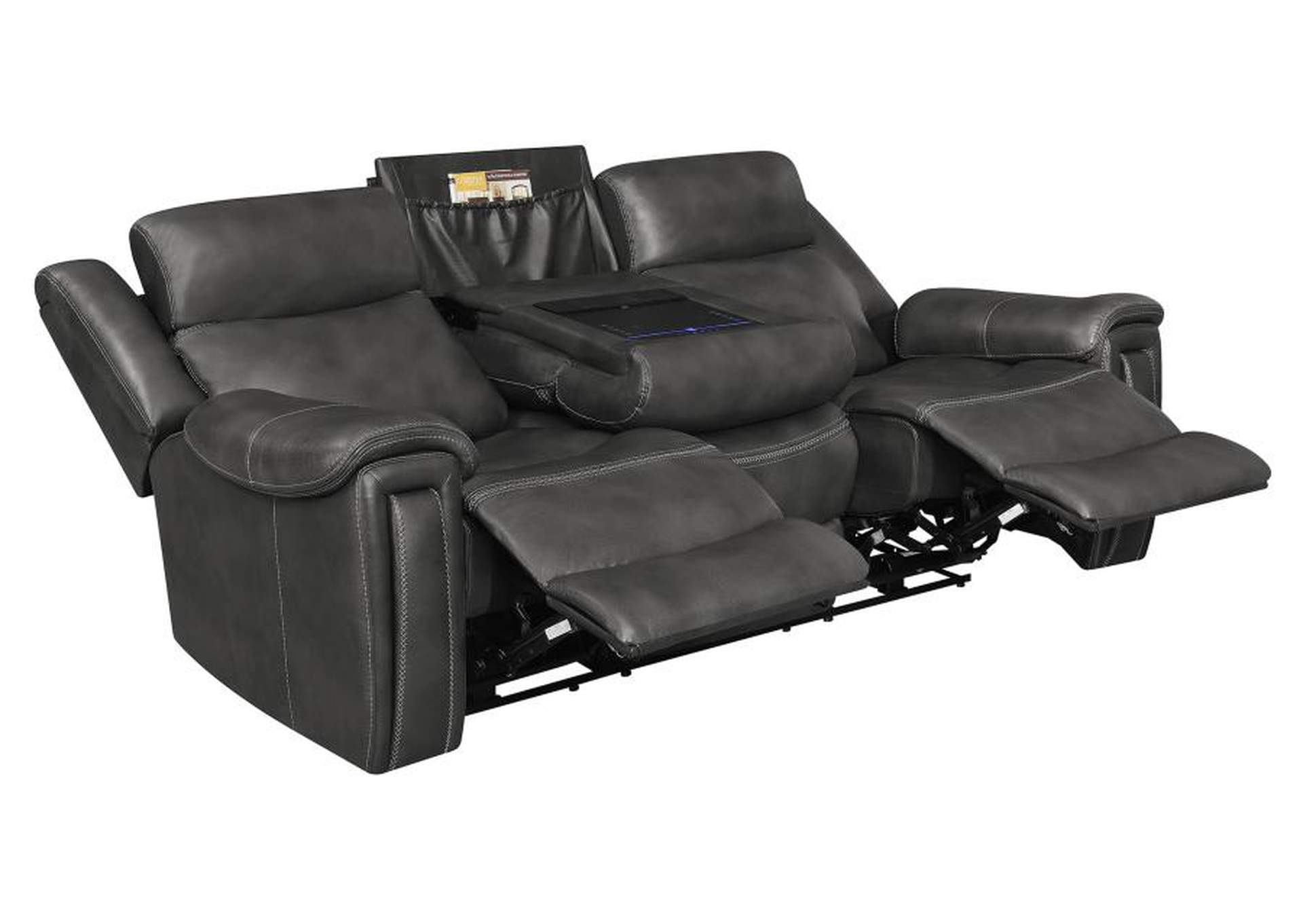 Shallowford 3-piece Upholstered Power^2 Sectional Hand Rubbed Charcoal image 5