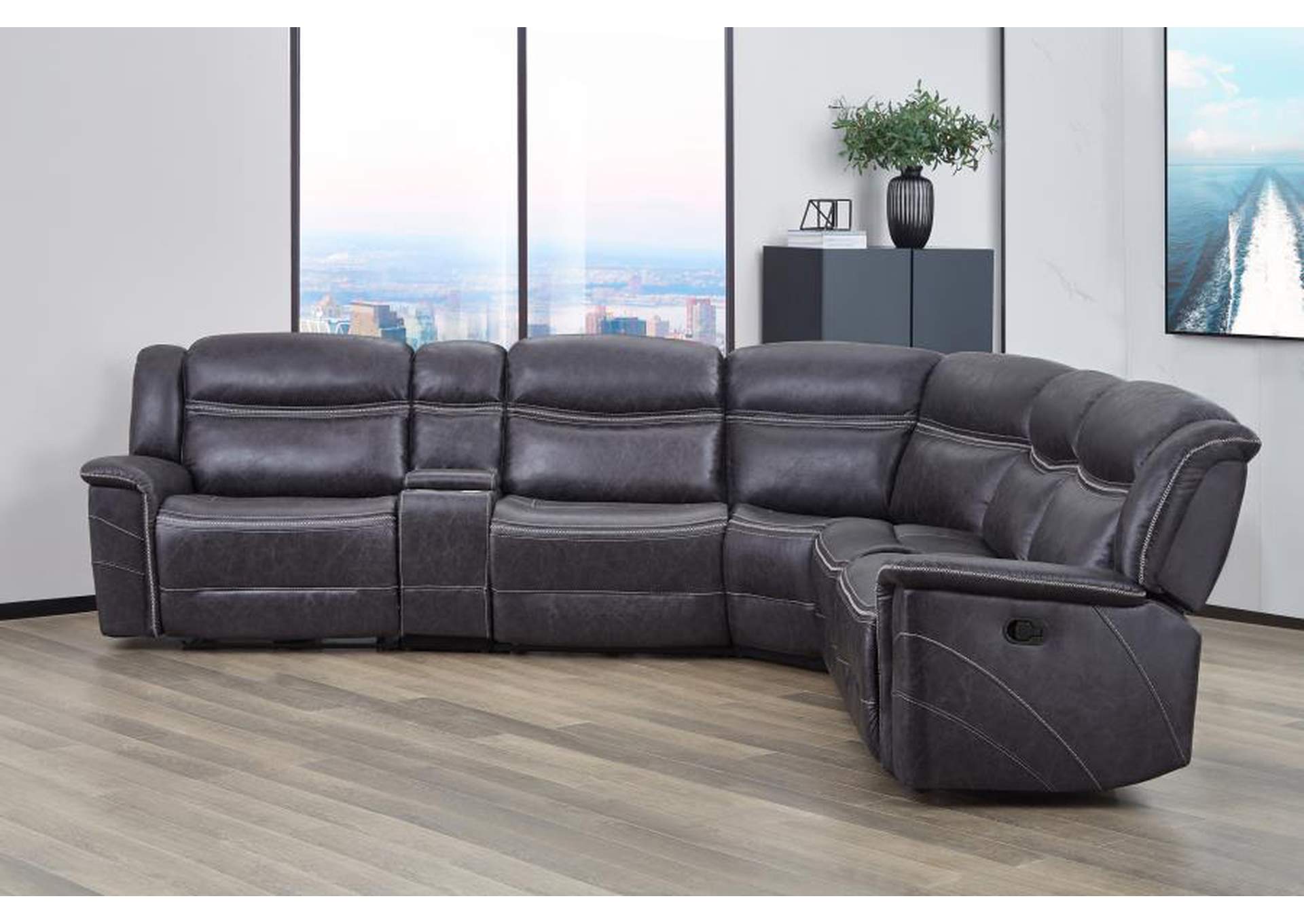 Bluefield 6-piece Modular Motion Sectional Charcoal image 8