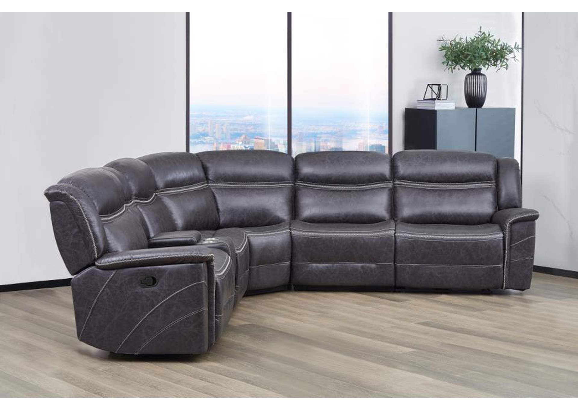 Bluefield 6-piece Modular Motion Sectional Charcoal image 9