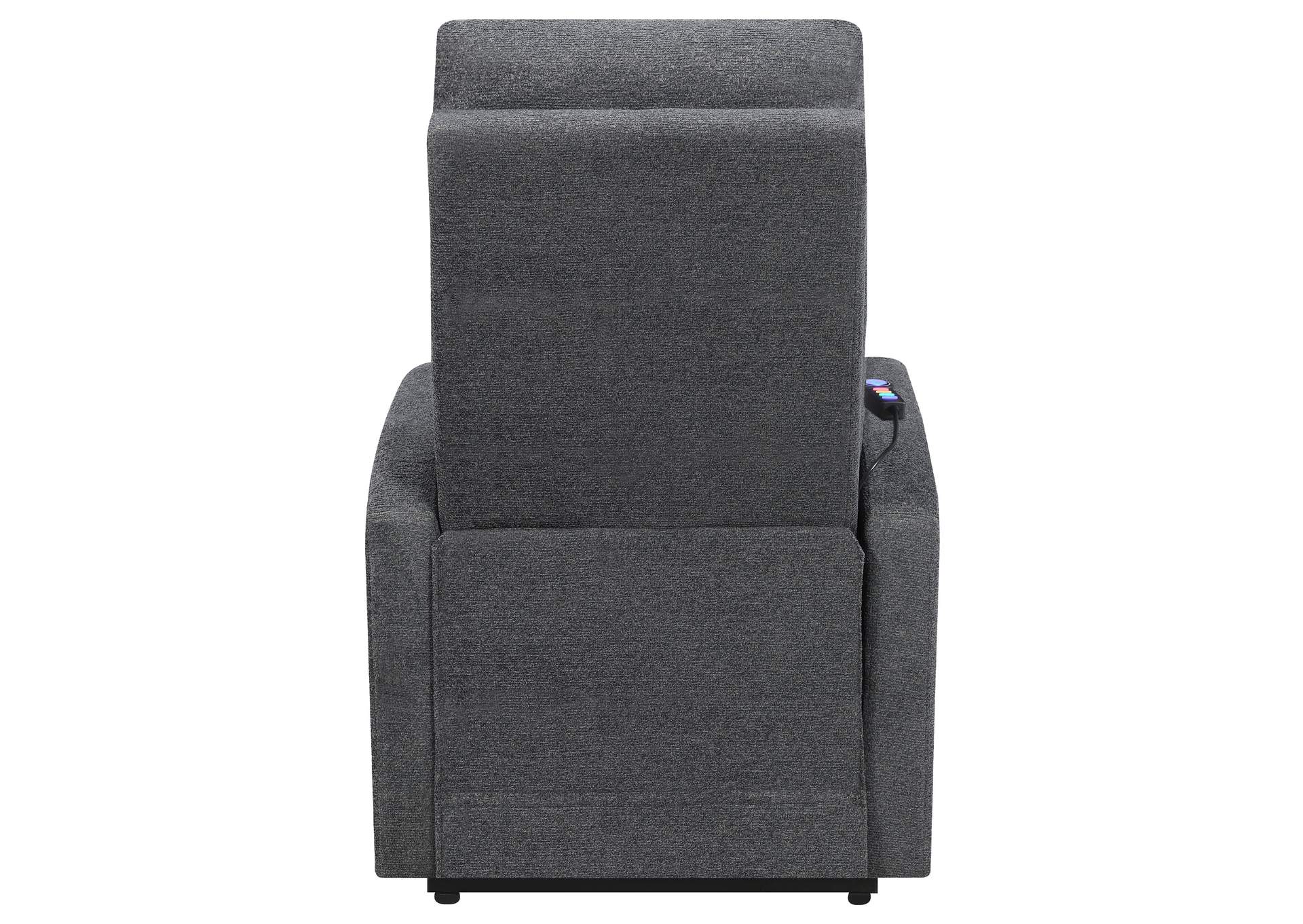 Howie Tufted Upholstered Power Lift Recliner Charcoal