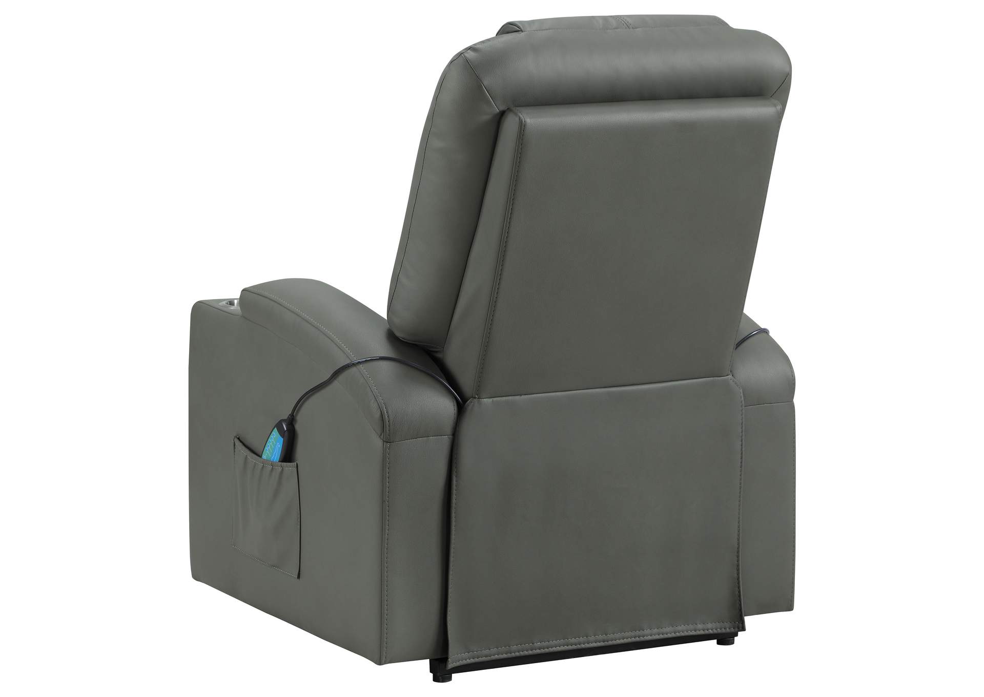 Armstrong Upholstered Power Lift Massage Recliner Grey image 10