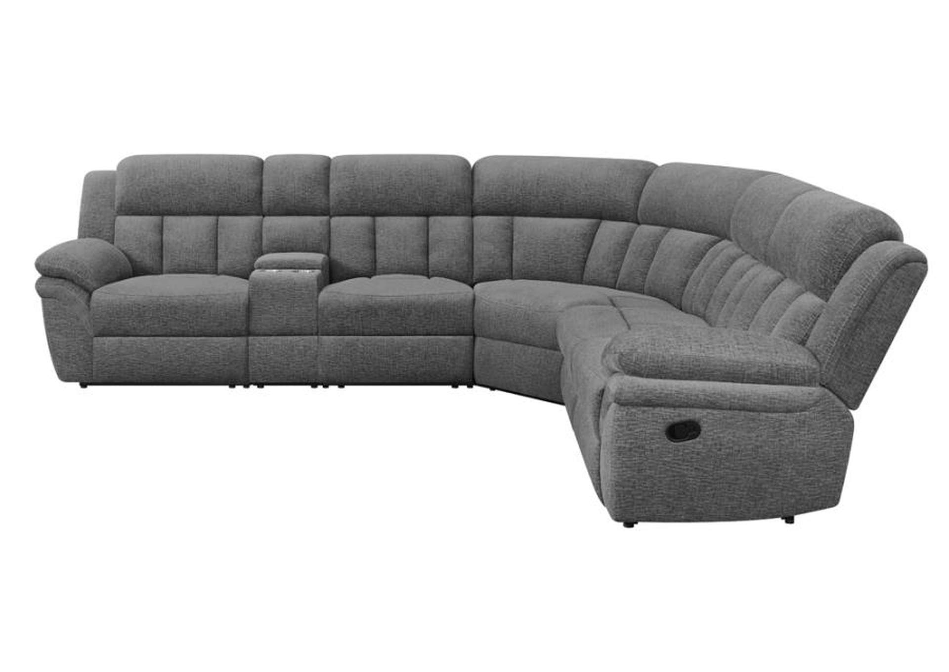 Bahrain 6-piece Upholstered Motion Sectional Charcoal image 12