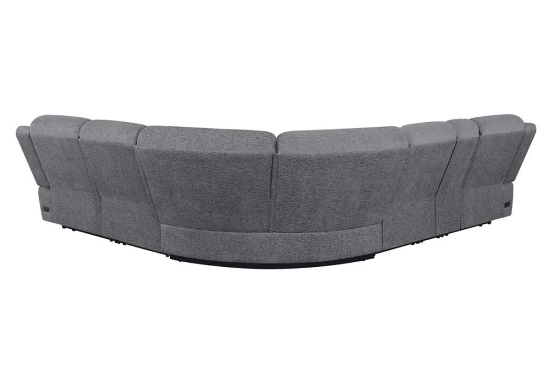 Bahrain 6-piece Upholstered Motion Sectional Charcoal image 13