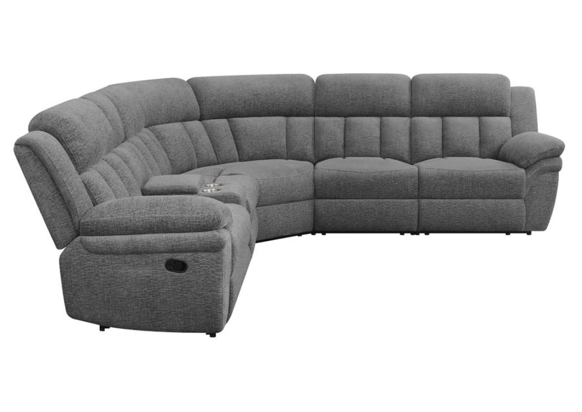 Bahrain 6-piece Upholstered Motion Sectional Charcoal image 14