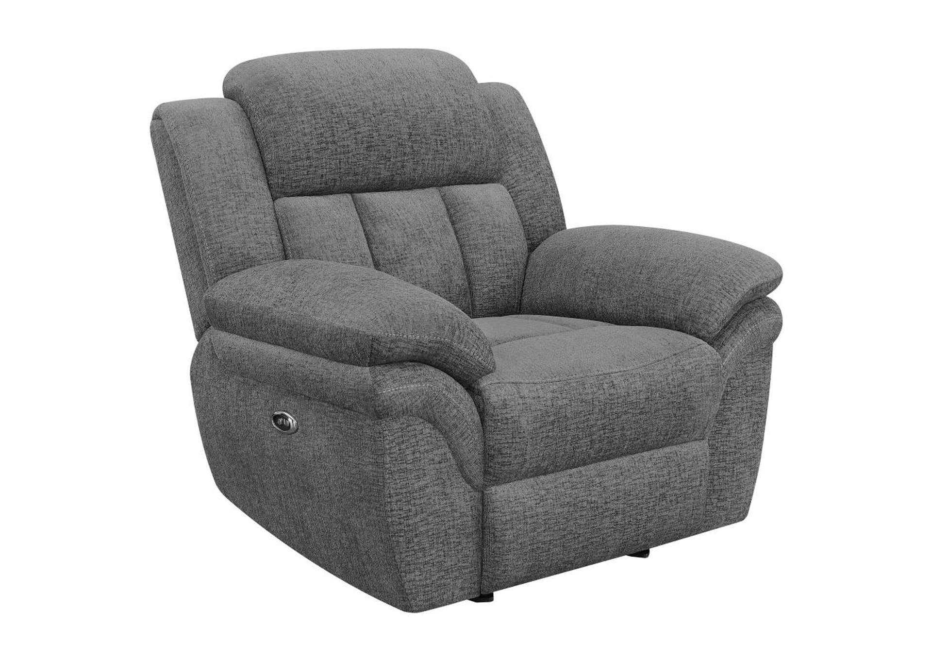 Bahrain Upholstered Power Glider Recliner Charcoal
