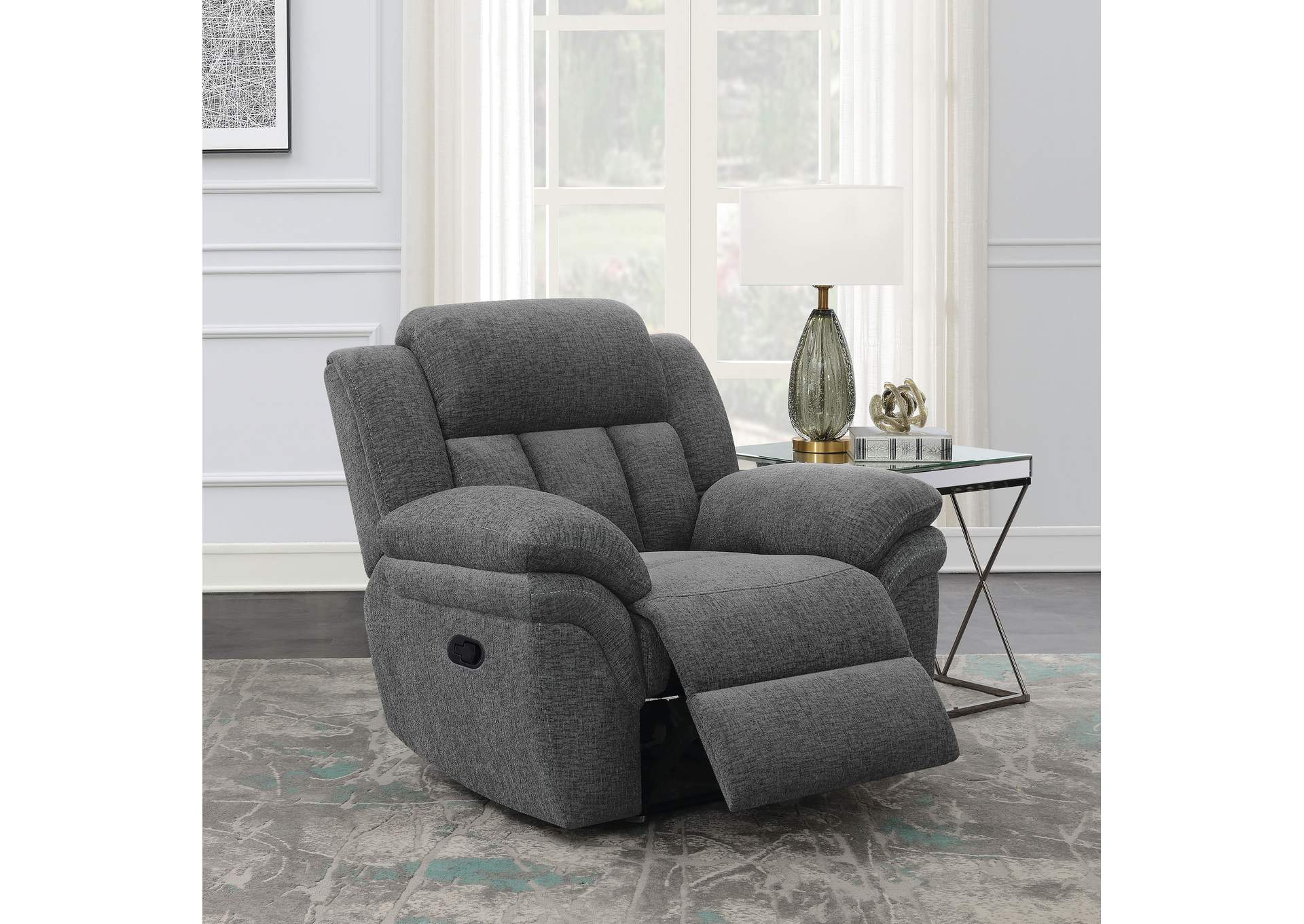Bahrain Upholstered Glider Recliner Charcoal image 17