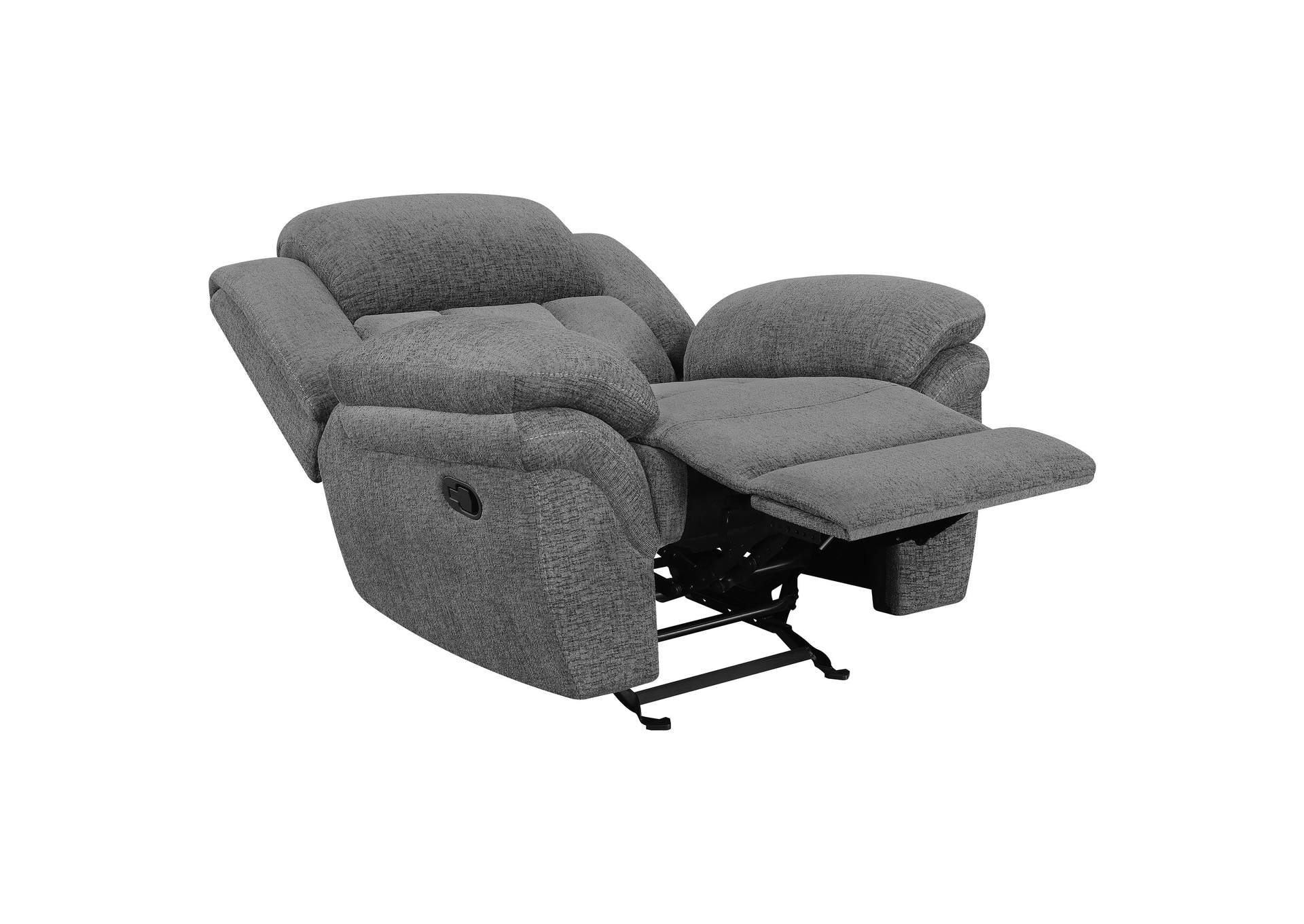 Bahrain Upholstered Glider Recliner Charcoal image 16