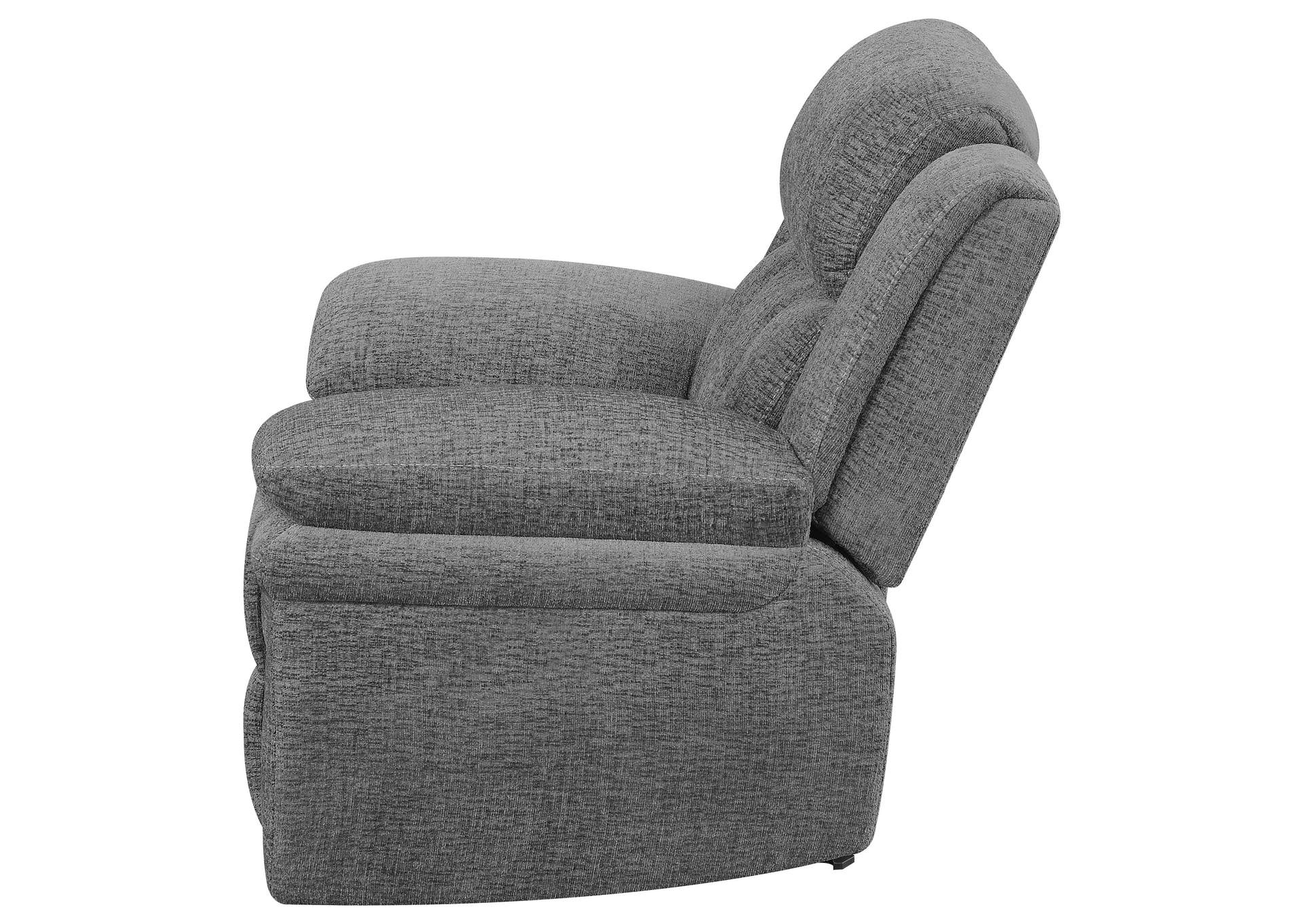 Bahrain Upholstered Glider Recliner Charcoal image 14