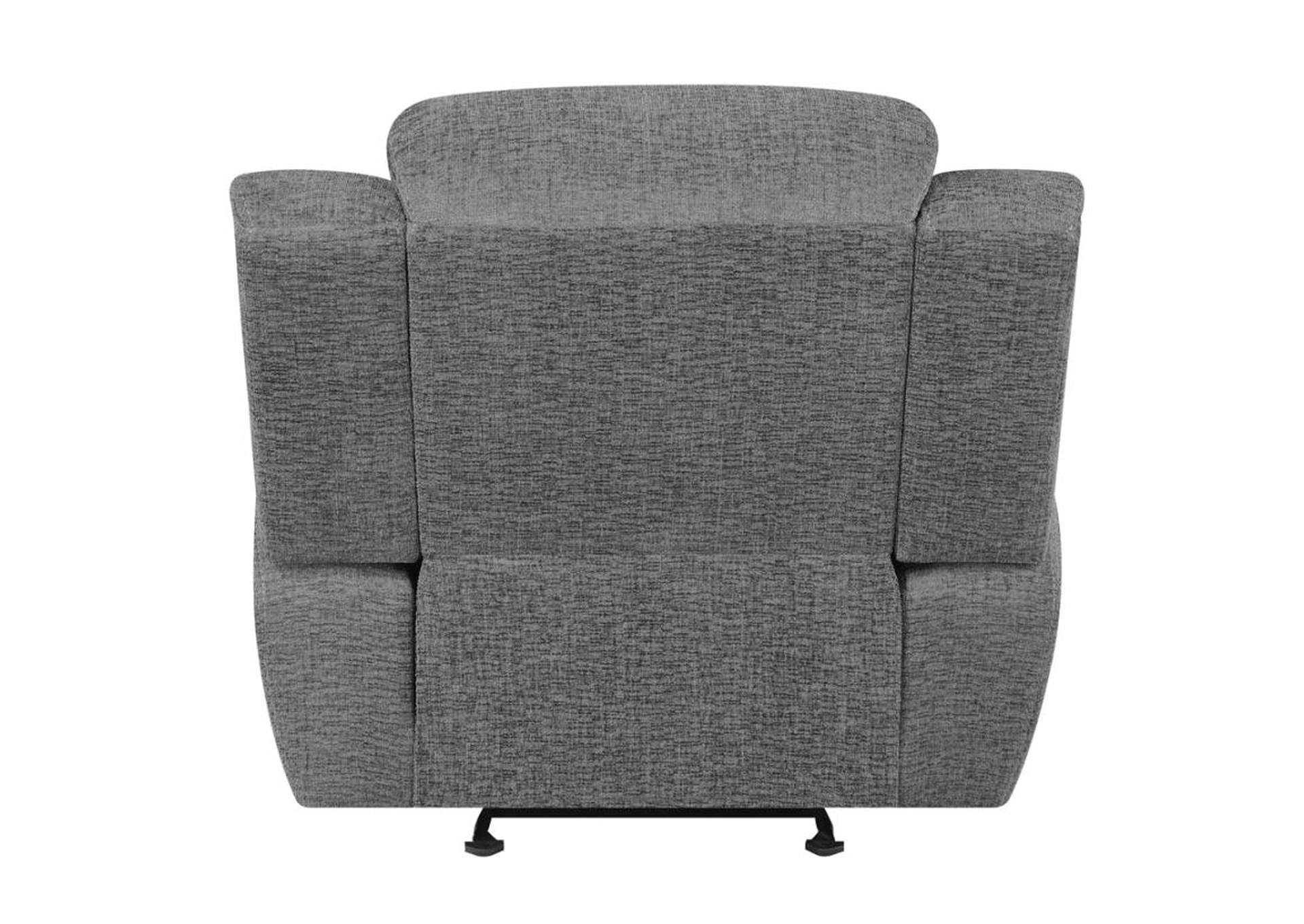 Bahrain Upholstered Glider Recliner Charcoal