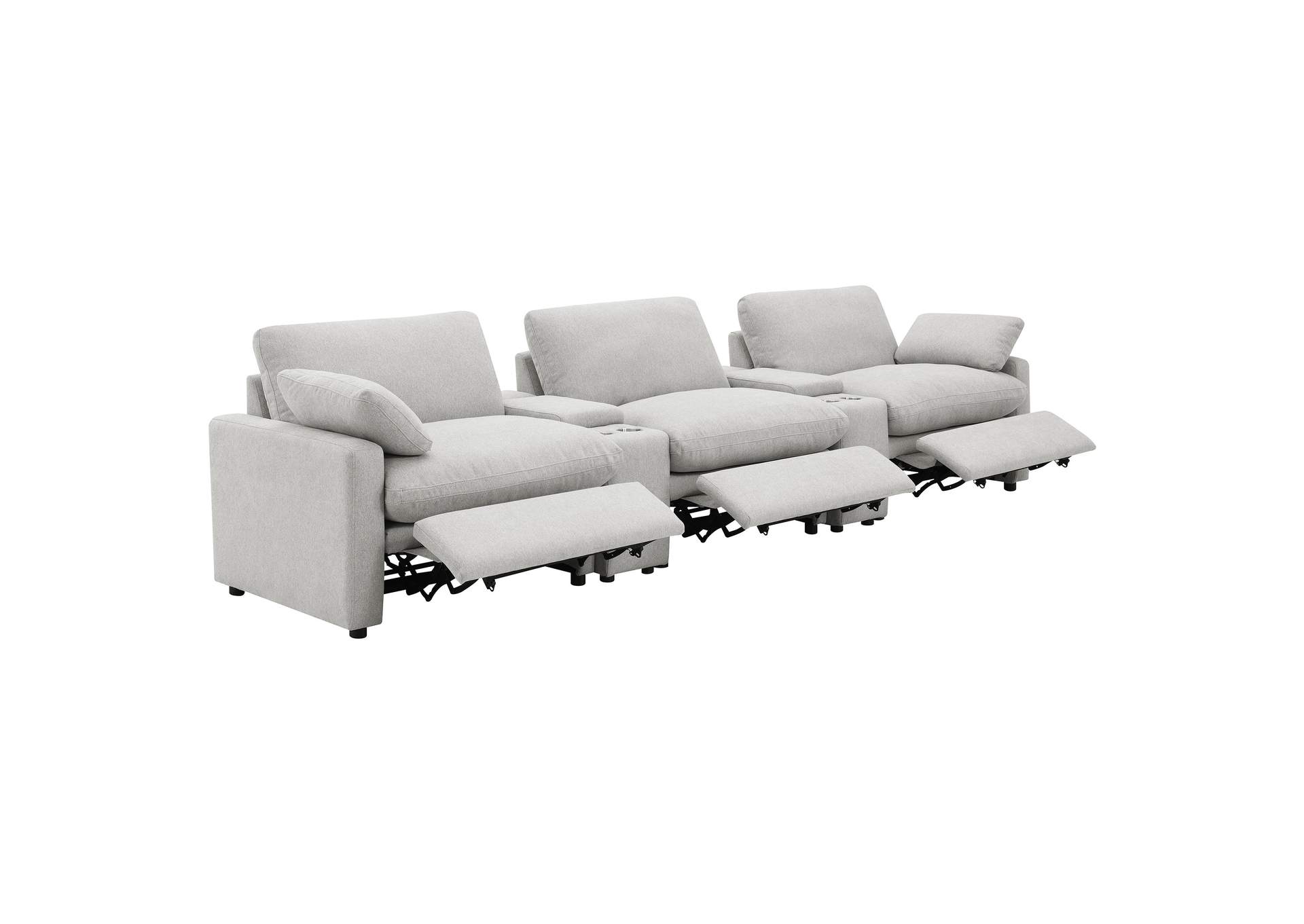 Collins 5-piece Power Reclining Home Theater Seating Grey