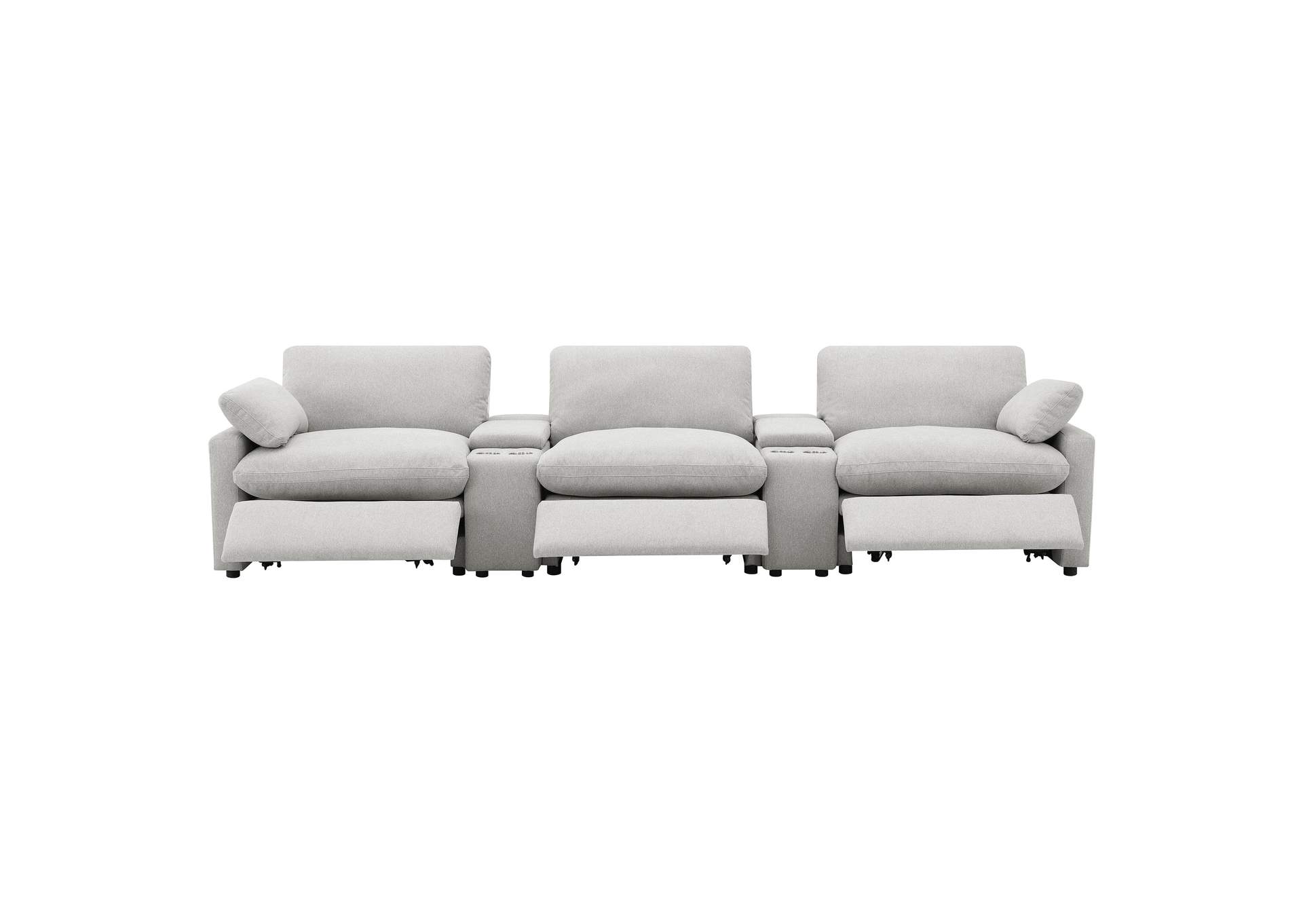 Collins 5-piece Power Reclining Home Theater Seating Grey