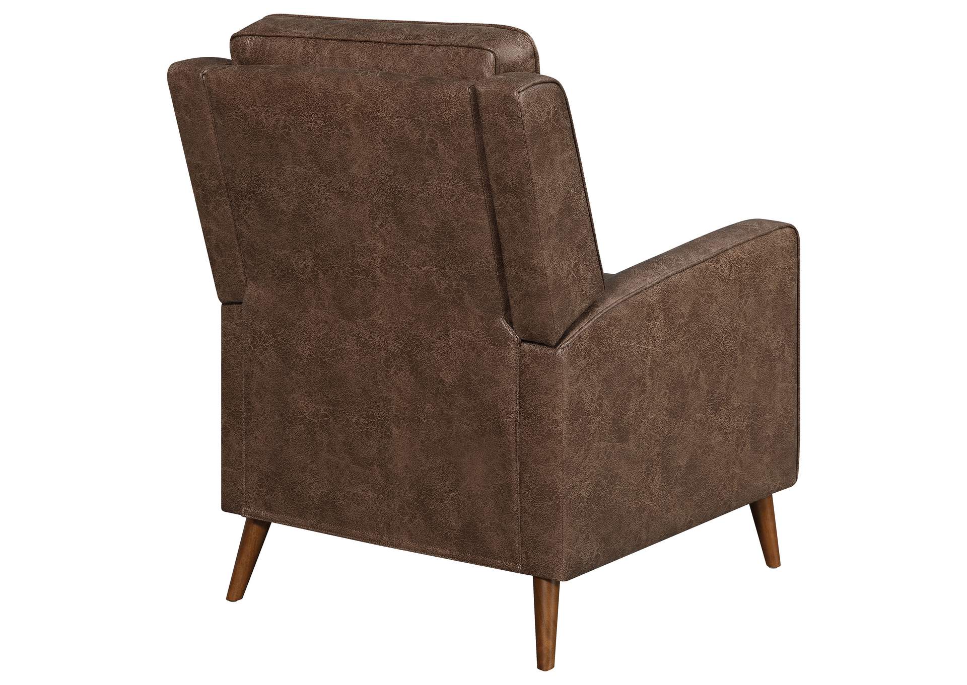 Davidson Upholstered Tufted Push Back Recliner Brown