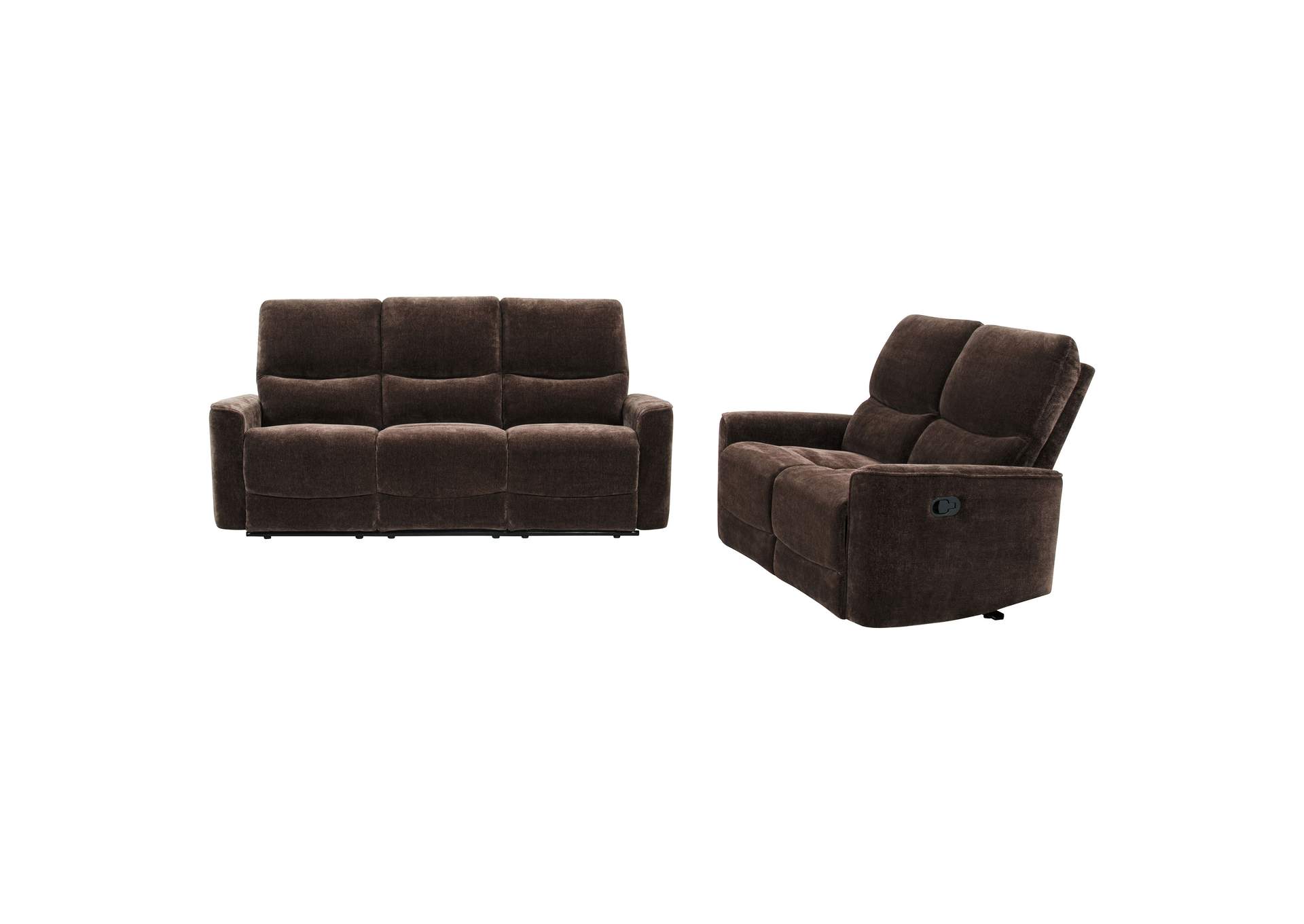Navarro 2-piece Upholstered Reclining Sofa Set Dark Brown image 1
