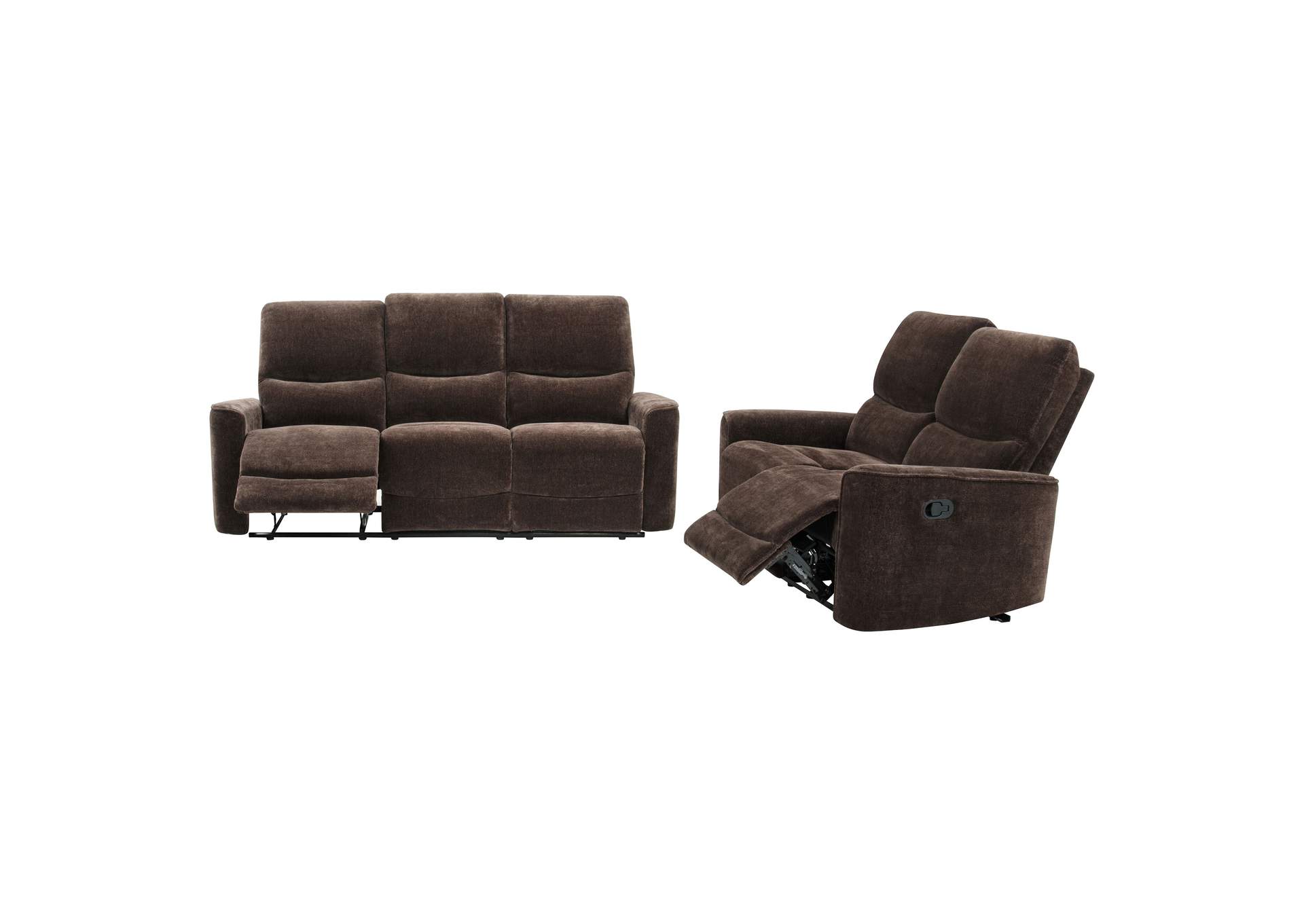 Navarro 2-piece Upholstered Reclining Sofa Set Dark Brown image 3
