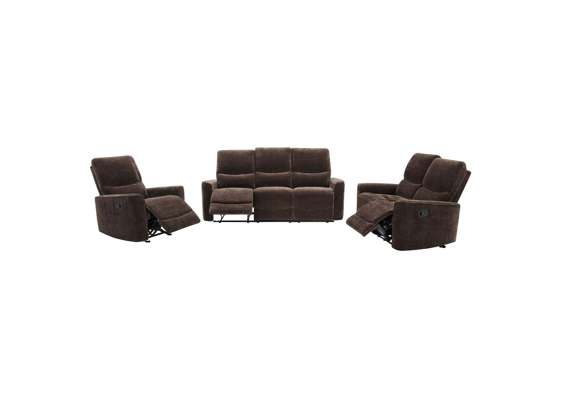 Navarro 3-piece Upholstered Reclining Sofa Set Dark Brown image 20
