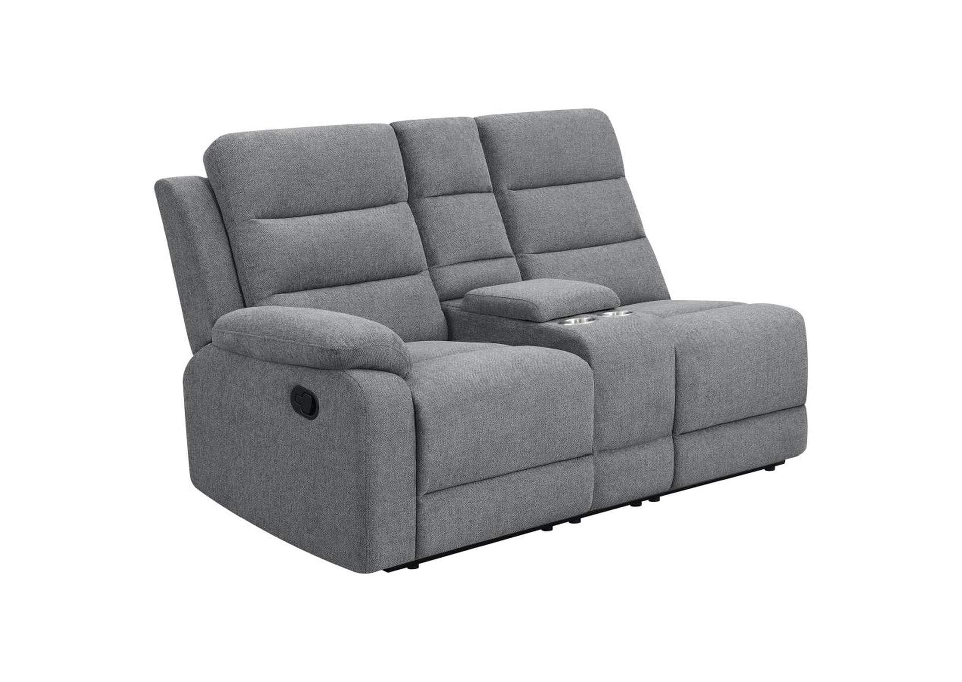 David 3-piece Upholstered Motion Sectional with Pillow Arms Smoke image 7