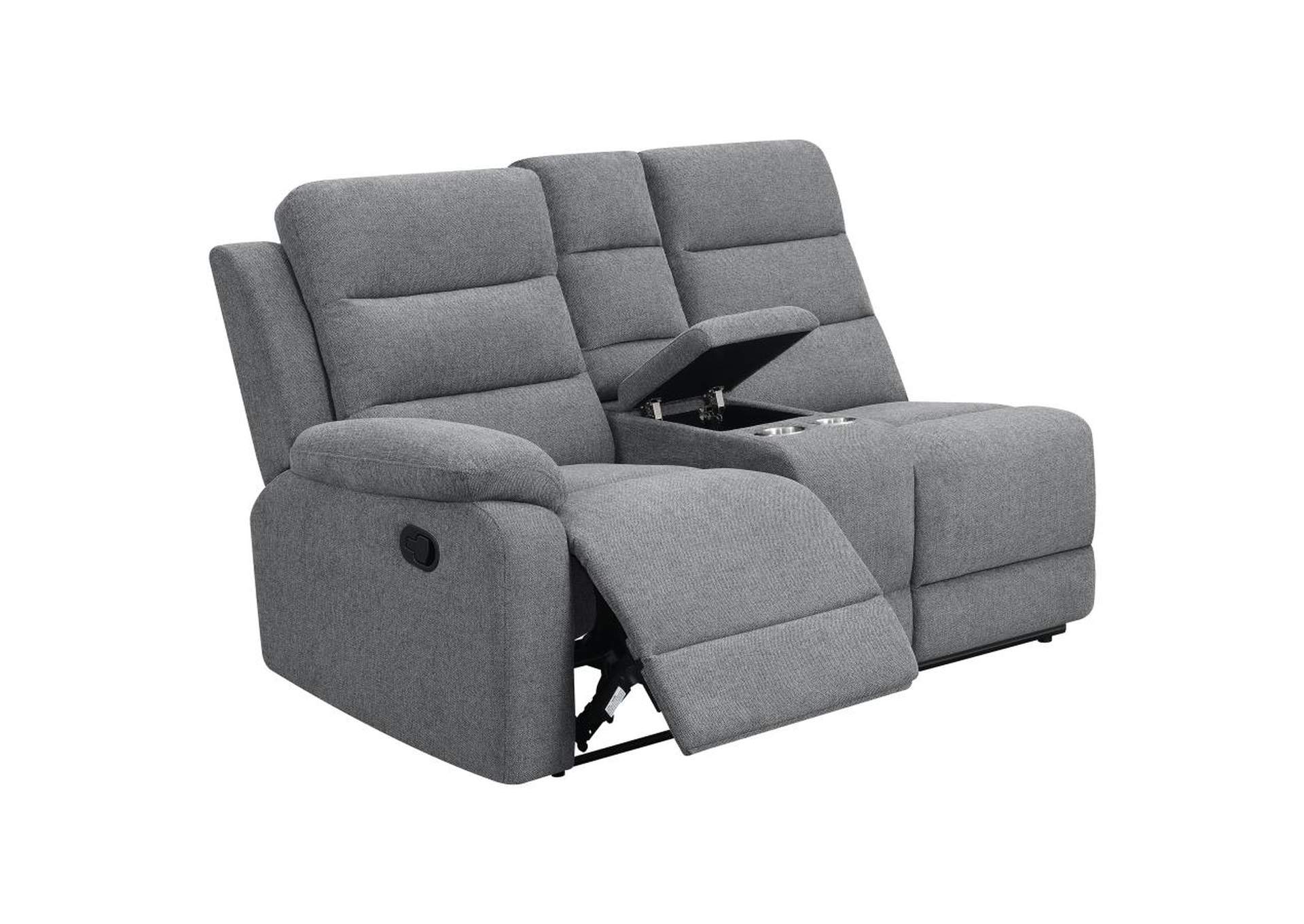 David 3-piece Upholstered Motion Sectional with Pillow Arms Smoke image 8