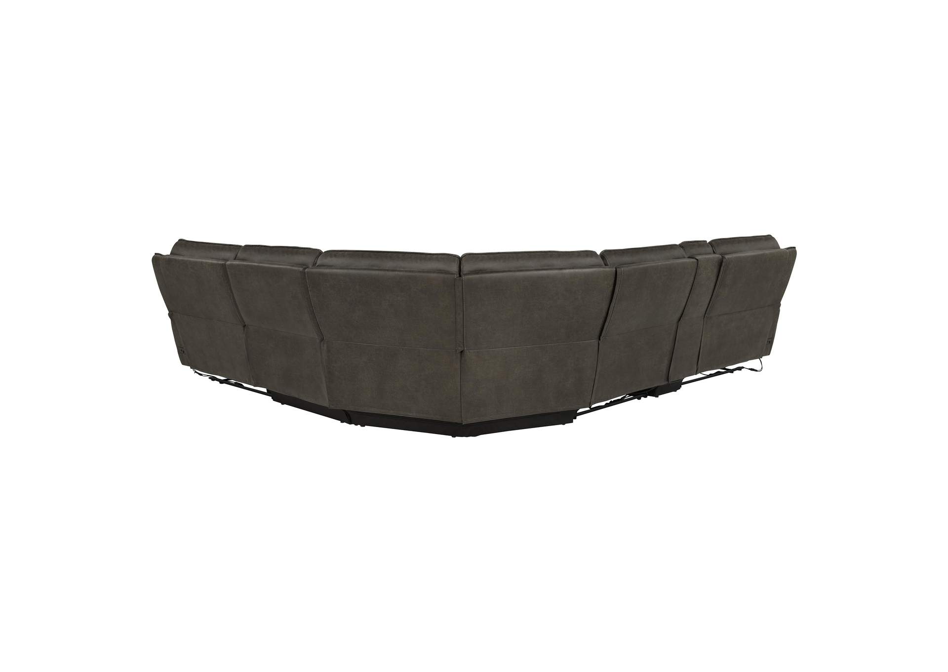 Marcell 6-Piece L-Shaped Power Reclining Sectional with Console Grey image 14