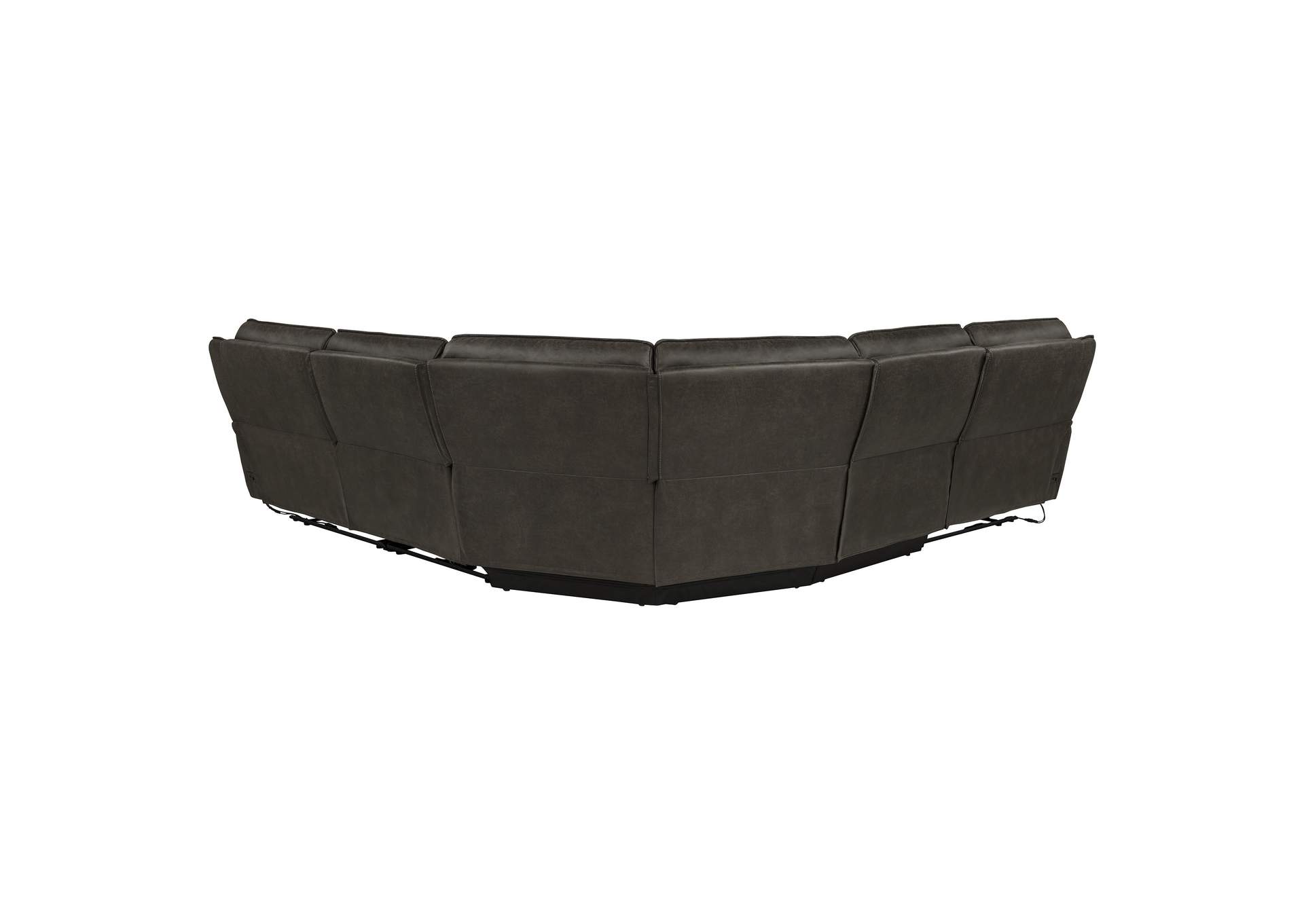 Marcell 5-Piece L-Shaped Modular Power Reclining Sectional Sofa Grey image 5