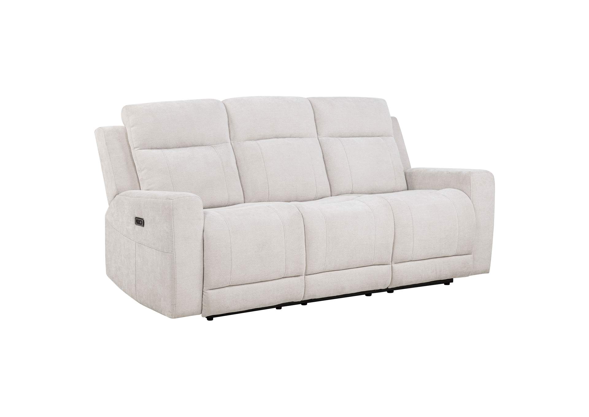 Kennett 2-piece Chenille Power Reclining Sofa Set Ivory image 3