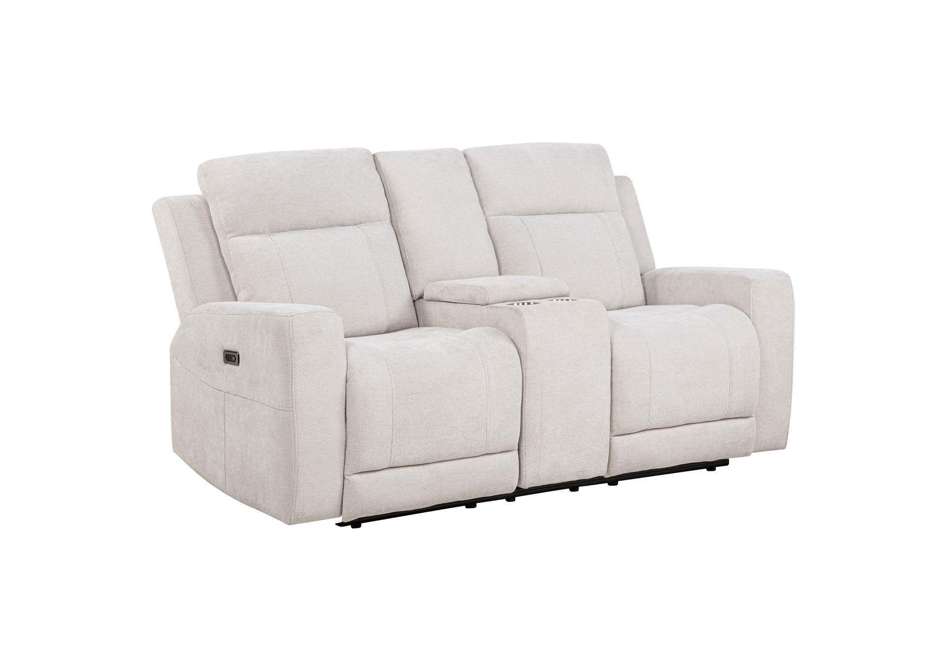 Kennett 2-piece Chenille Power Reclining Sofa Set Ivory image 7