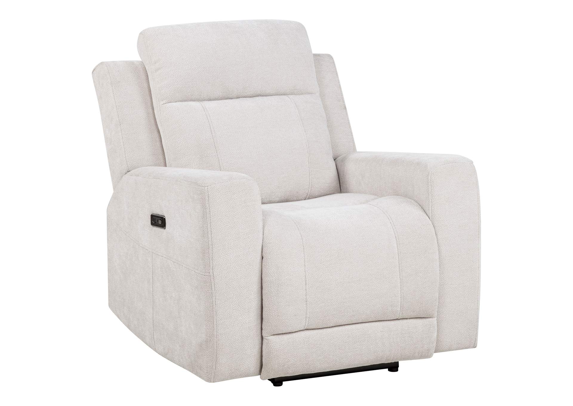 Kennett 3-piece Chenille Power Reclining Sofa Set Ivory image 11