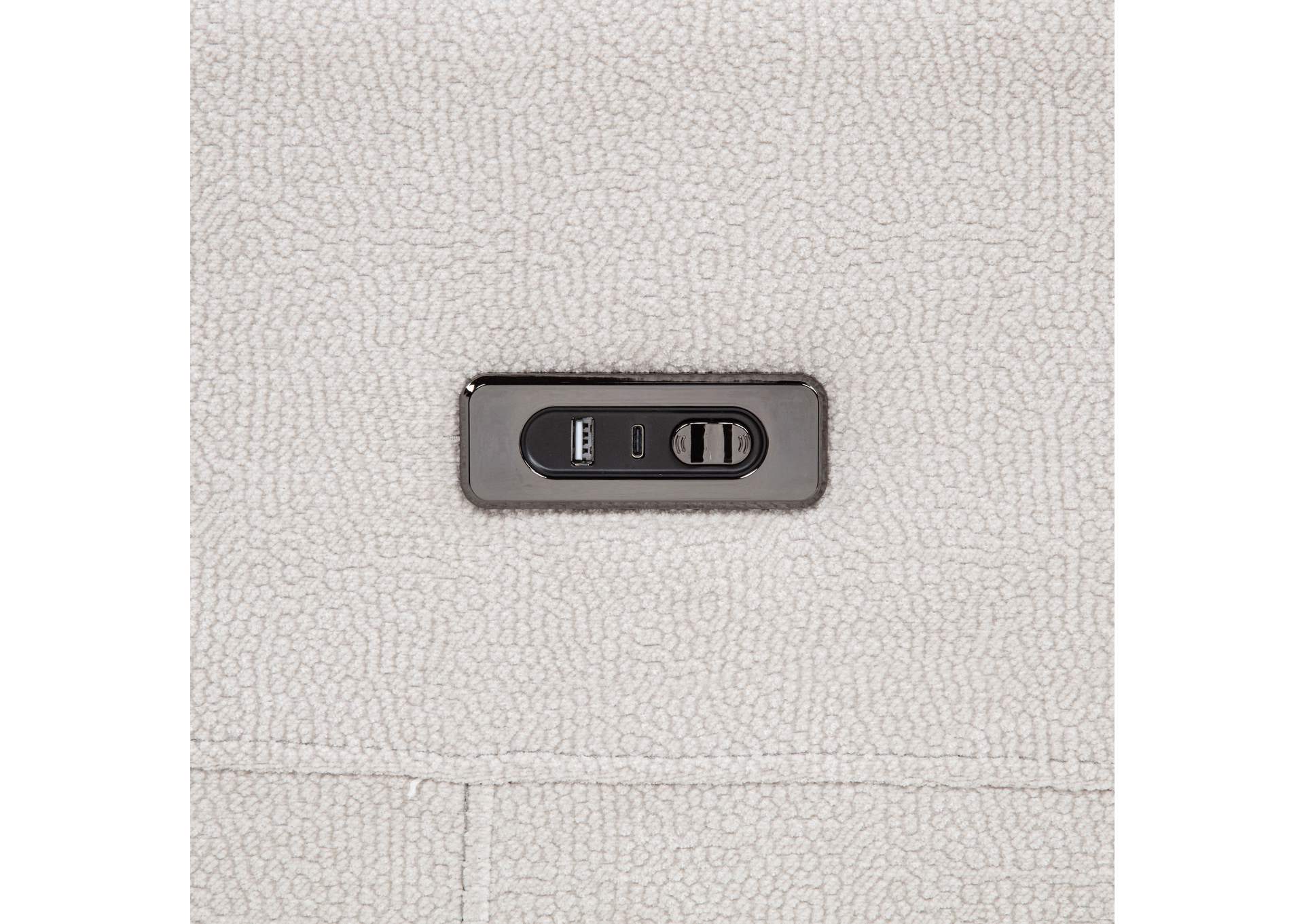 Kennett Chenille Upholstered Power Reclining Loveseat Ivory image 10
