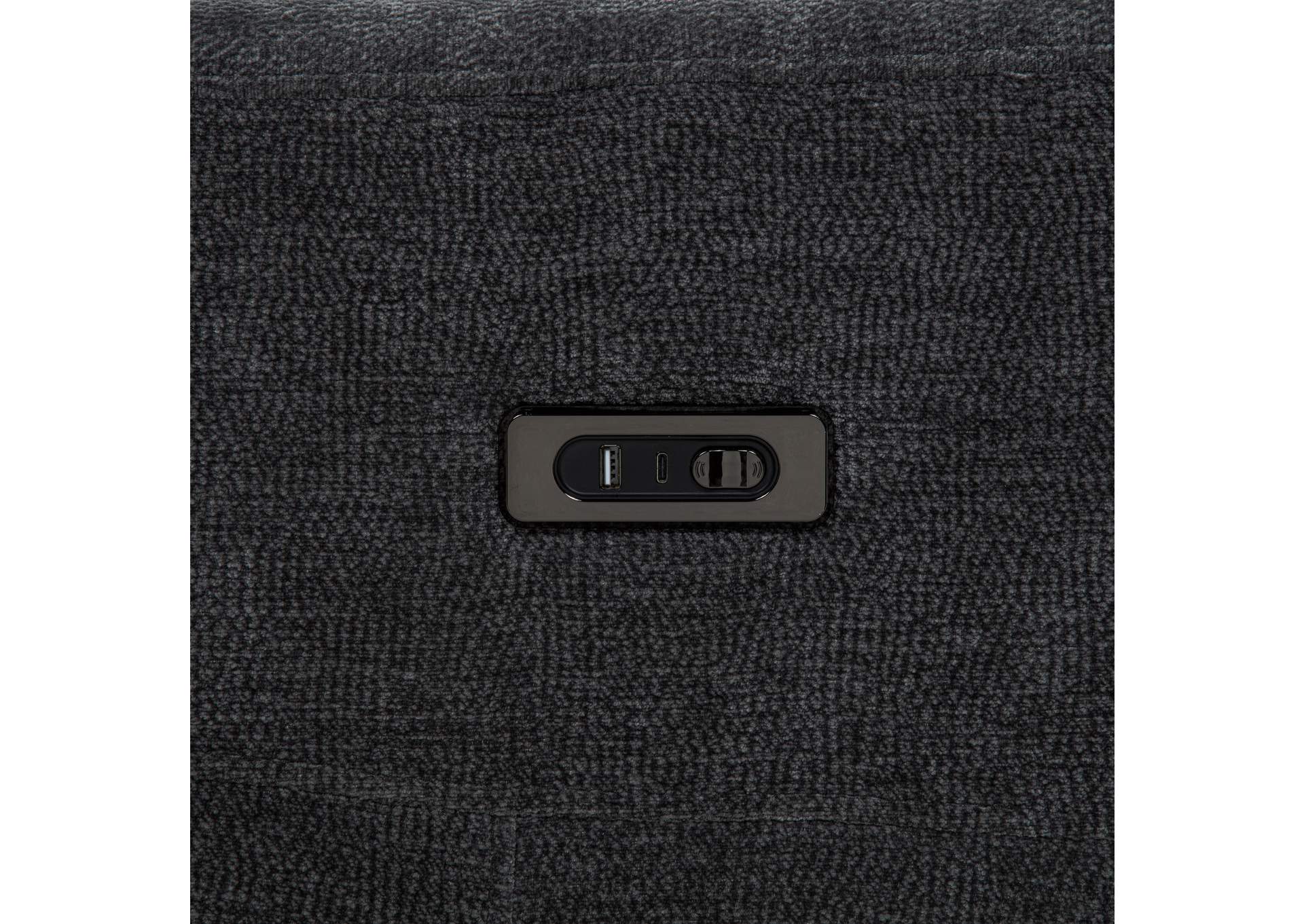 Kennett 3-piece Chenille Power Reclining Sofa Set Dark Grey image 16