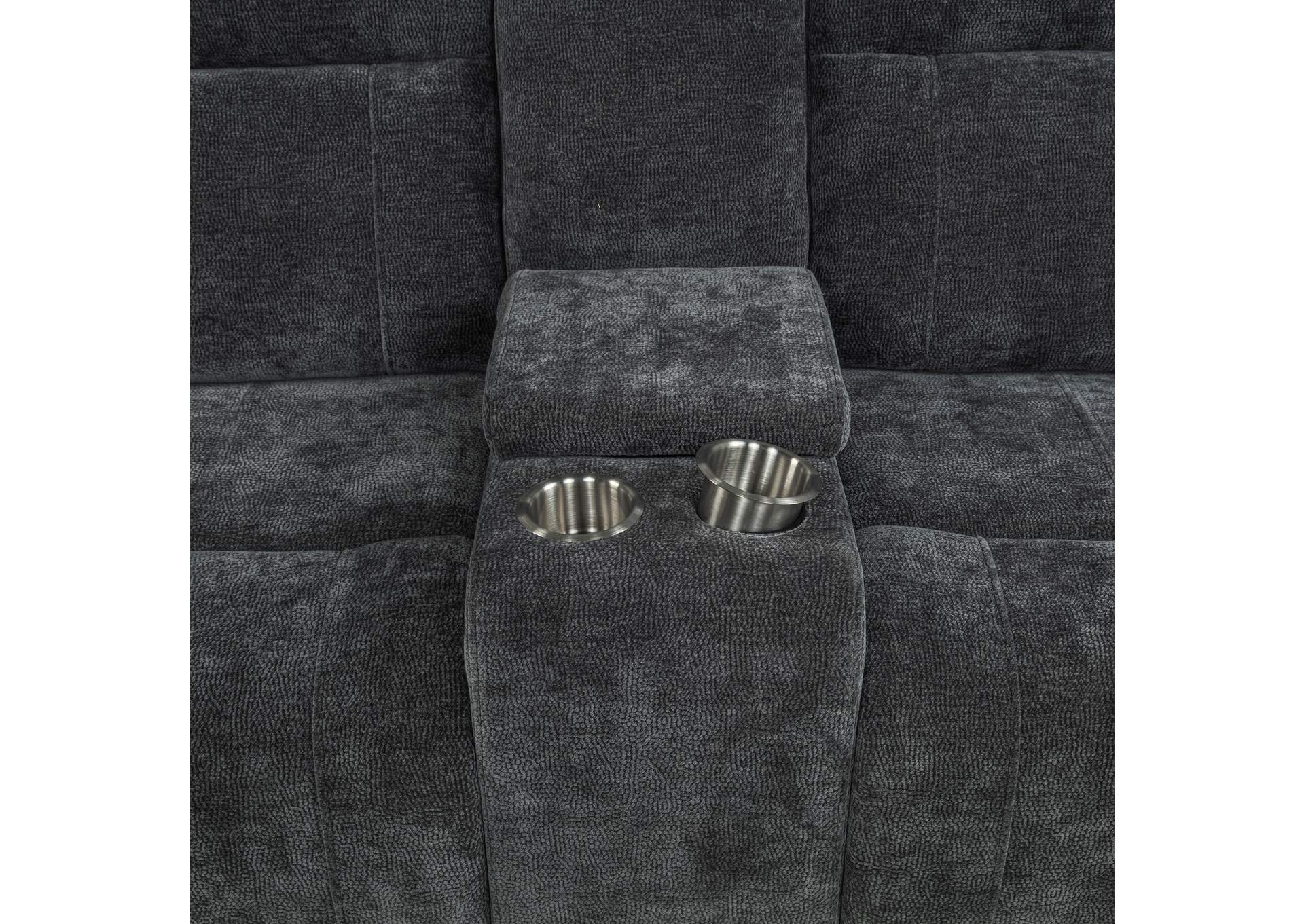 Kennett Chenille Upholstered Power Reclining Loveseat Grey image 8