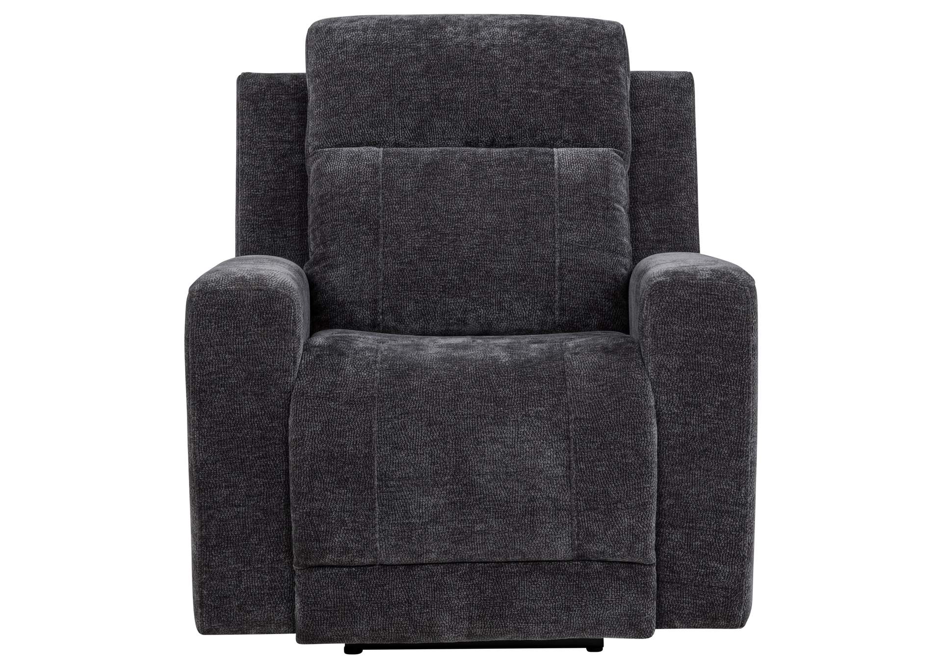 Kennett Chenille Upholstered Power Recliner Chair Dark Grey image 4