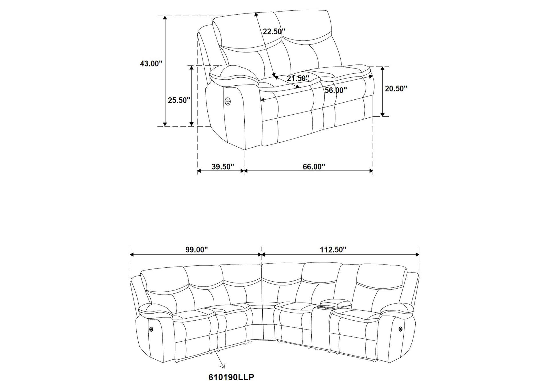 3 PC POWER SECTIONAL