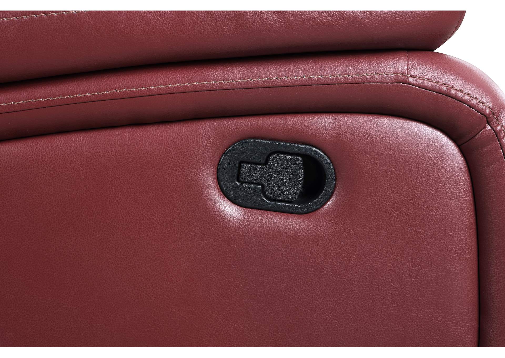 Camila Upholstered Glider Recliner Chair Red