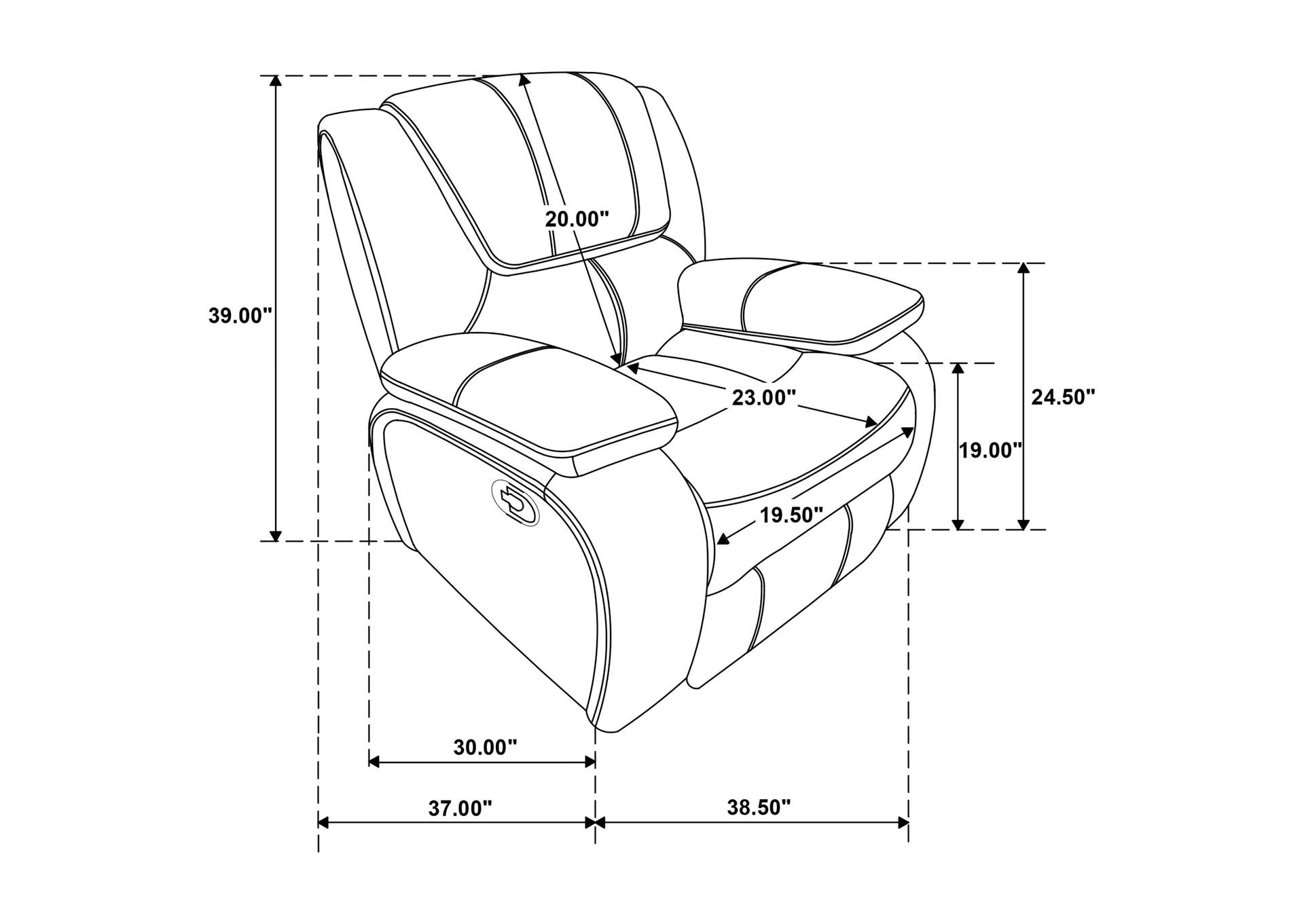 Camila 3-piece Upholstered Motion Reclining Sofa Set Black image 4