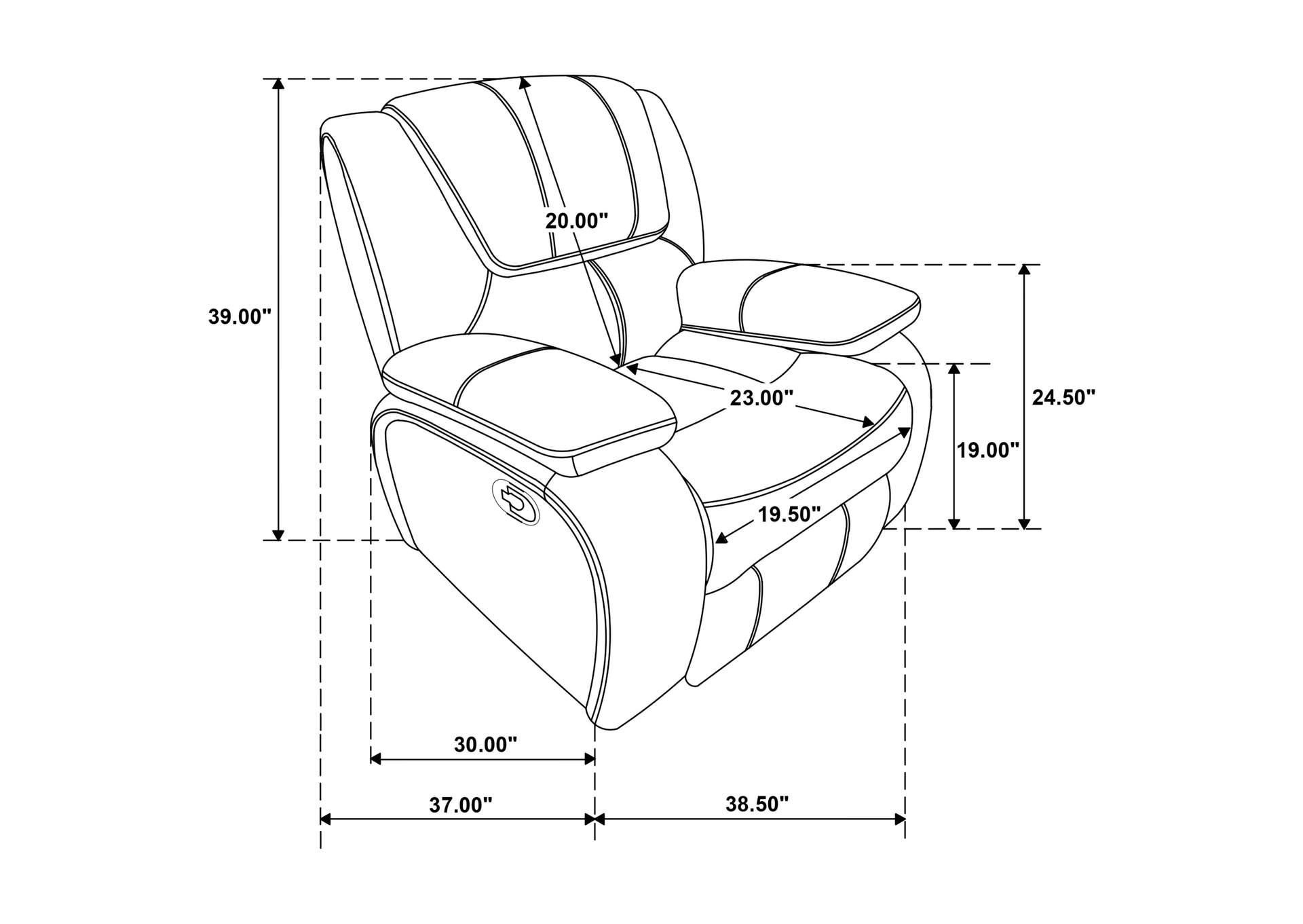 Camila 3-piece Upholstered Reclining Sofa Set White image 4