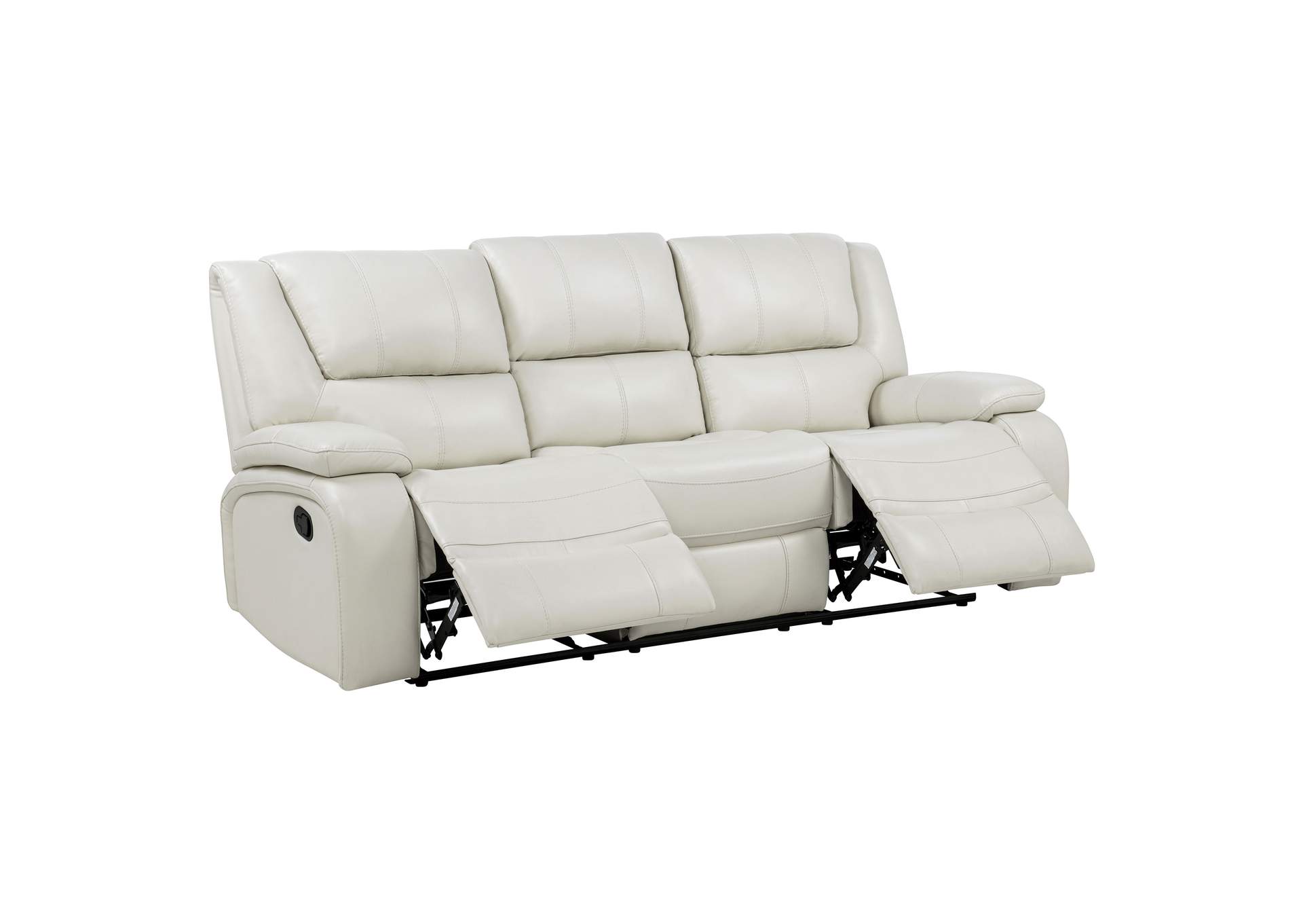 Camila Upholstered Motion Reclining Sofa White image 1
