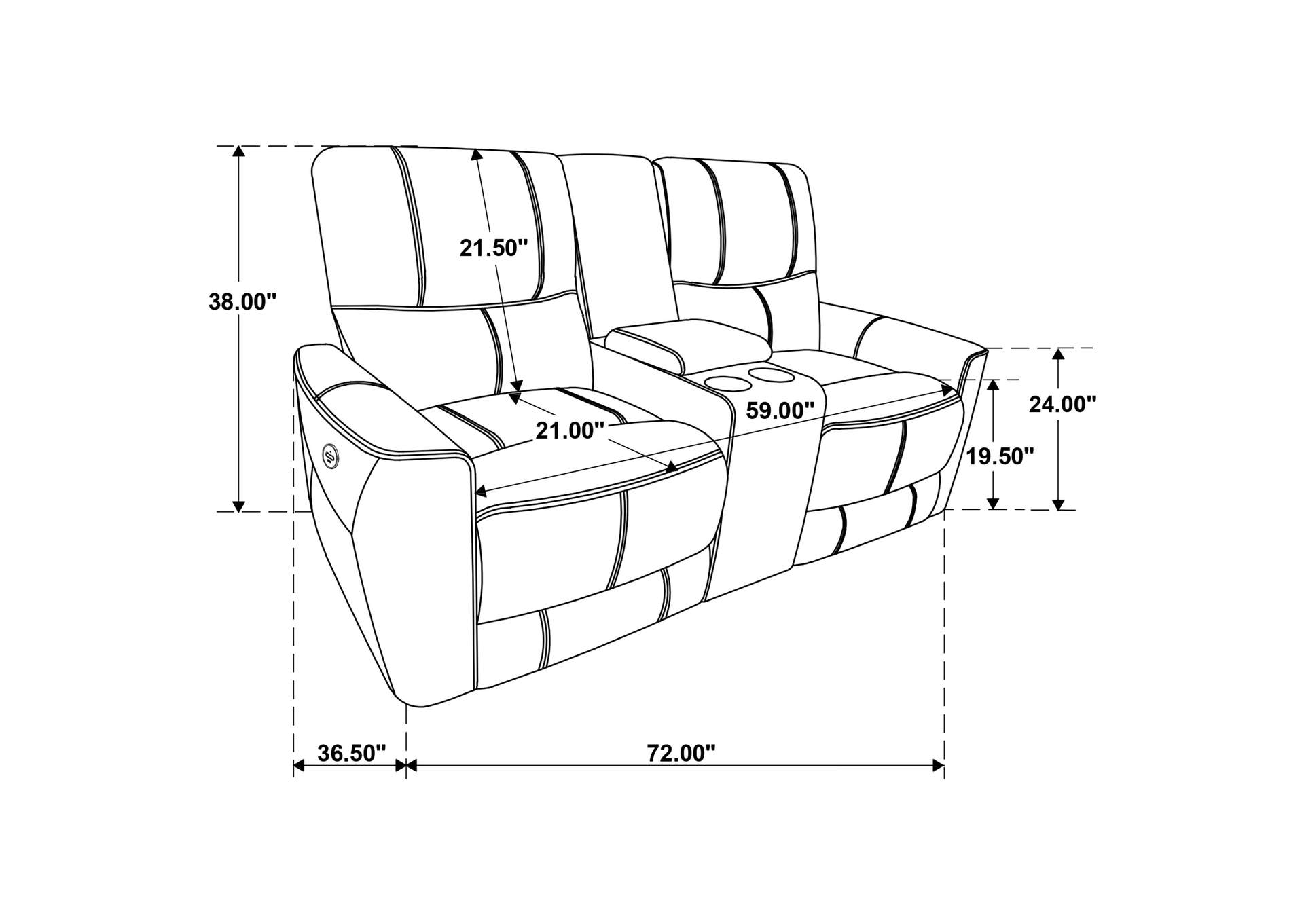 Greenfield Upholstered Power Reclining Loveseat Saddle Brown