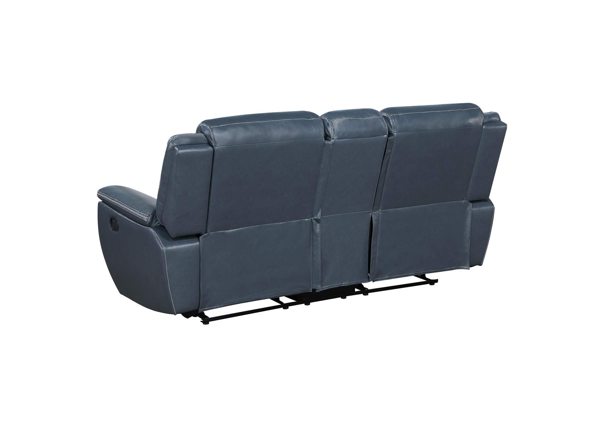 Sloane Upholstered Padded Arm Reclining Loveseat Blue