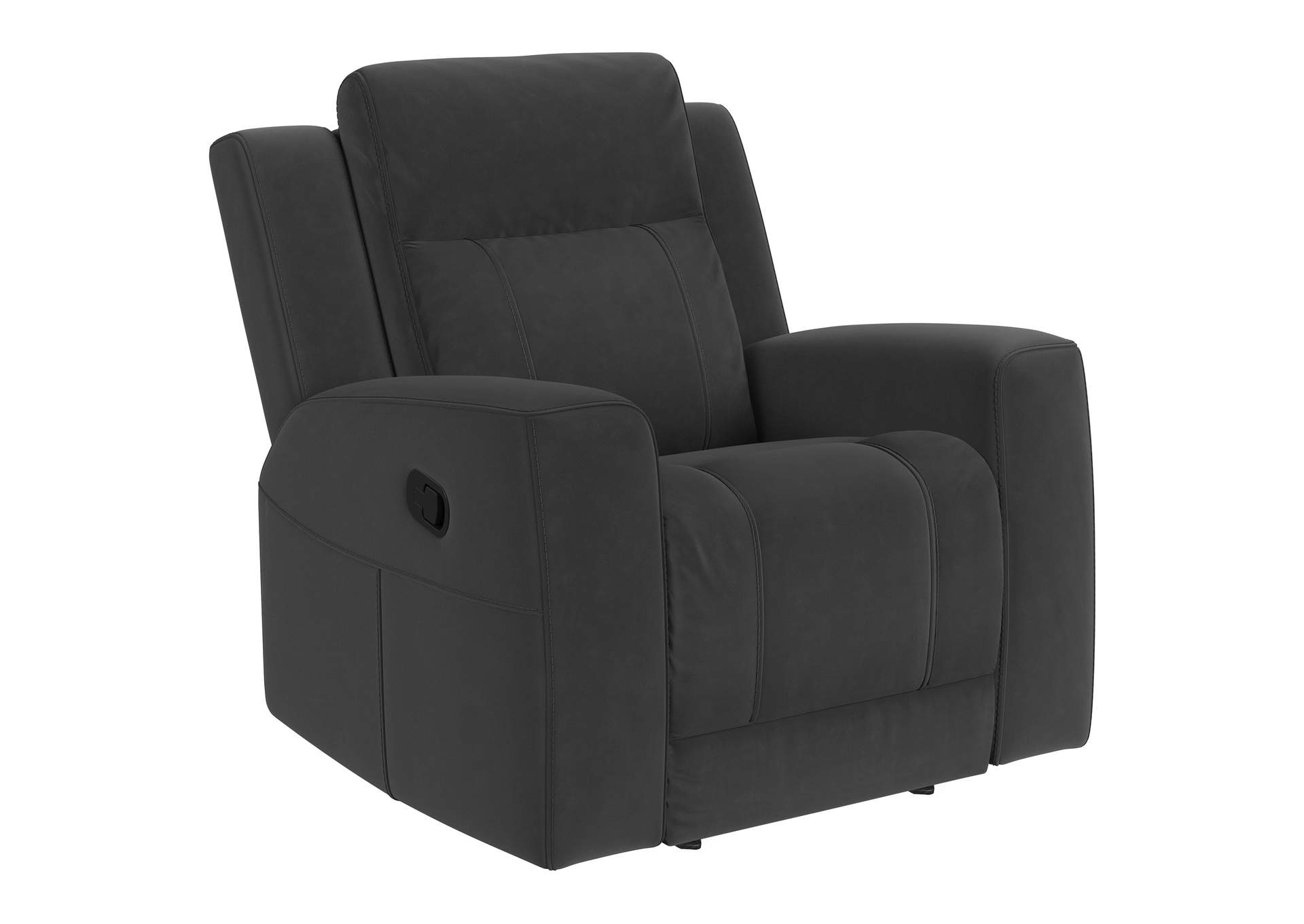 Brentwood Upholstered Recliner Chair Dark Charcoal