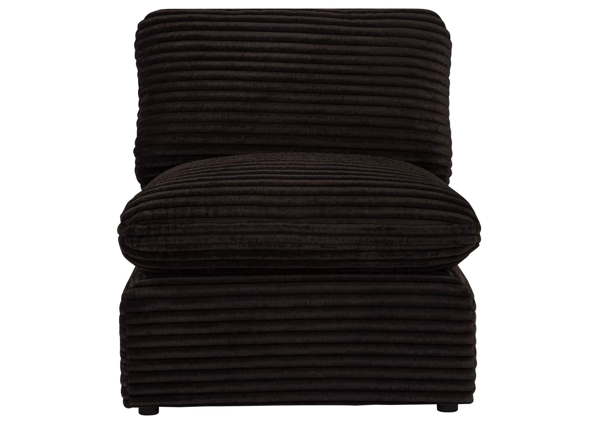 Collins Modular Armless Chair Chocolate Brown image 4