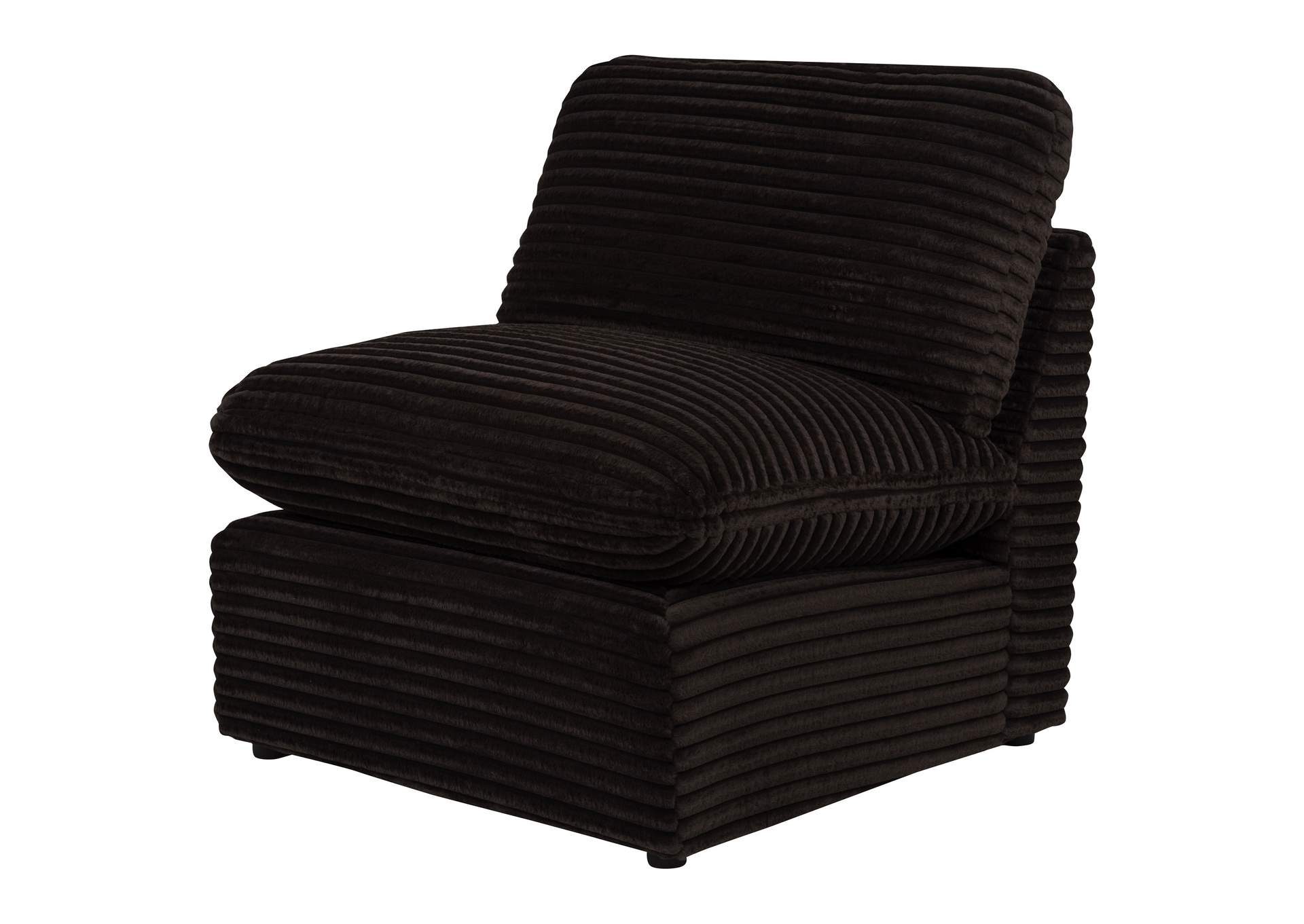 Collins Modular Armless Chair Chocolate Brown image 5