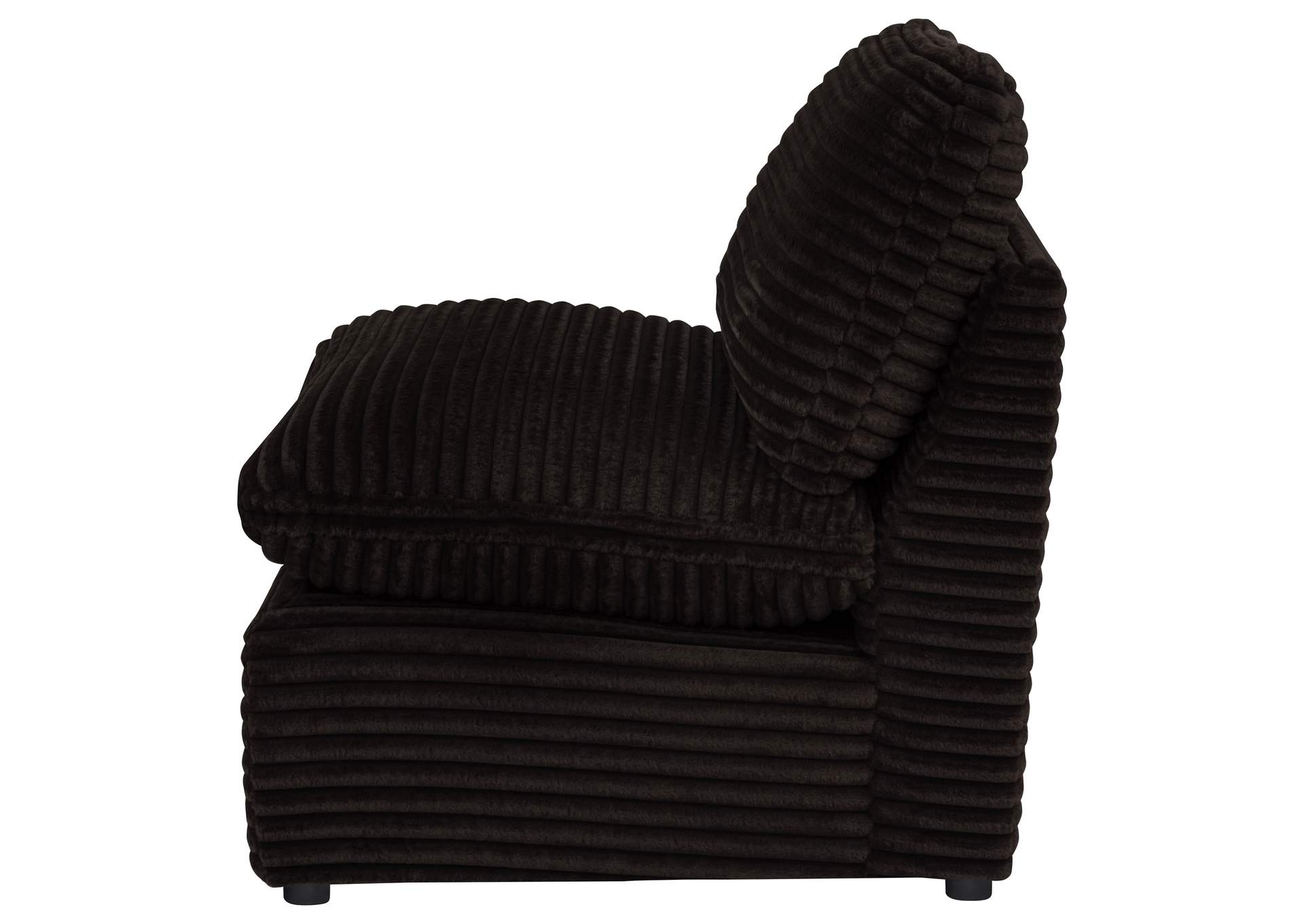 Collins Modular Armless Chair Chocolate Brown image 6
