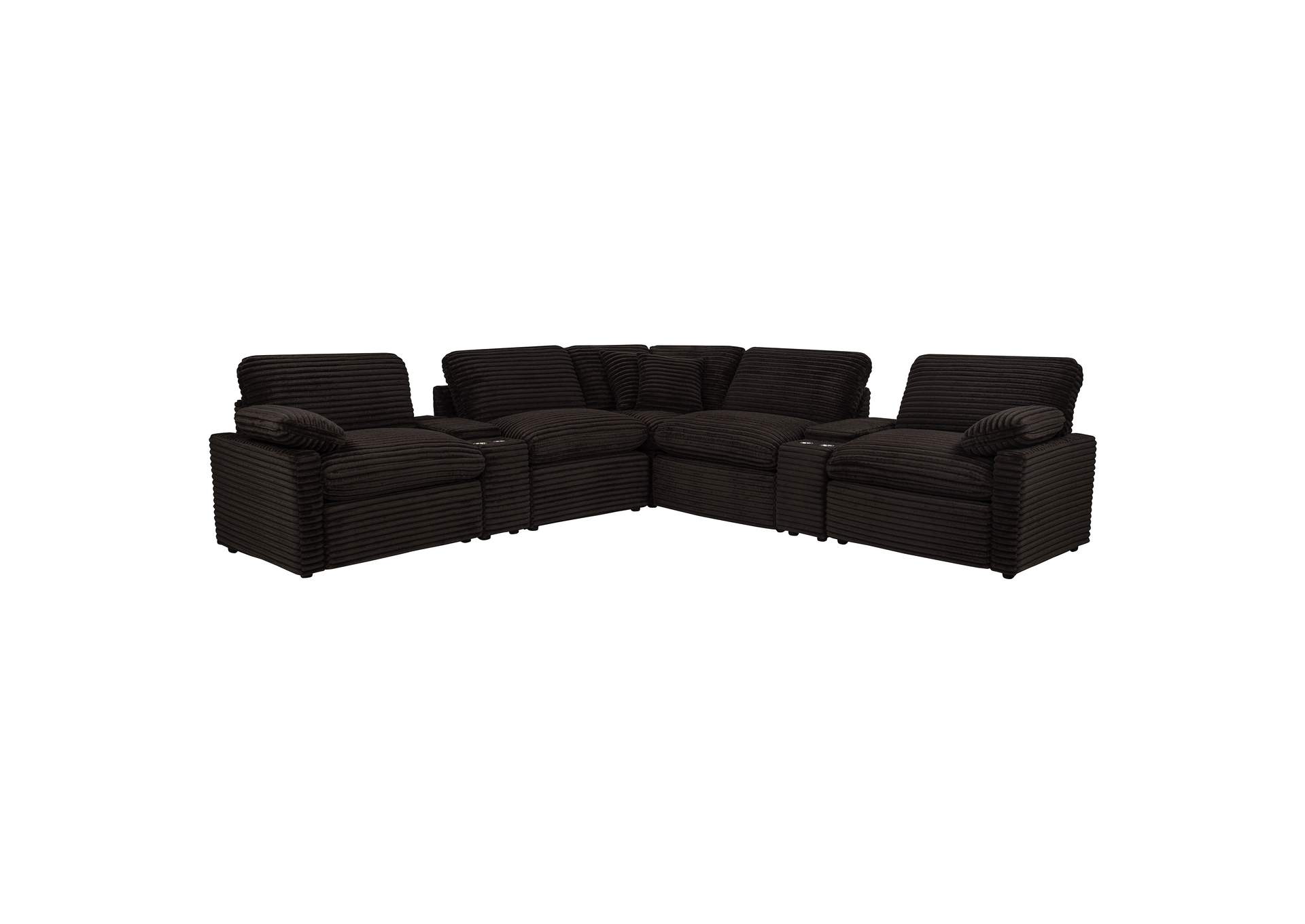 Collins 7-piece Modular Power Reclining Sectional Chocolate Brown image 1
