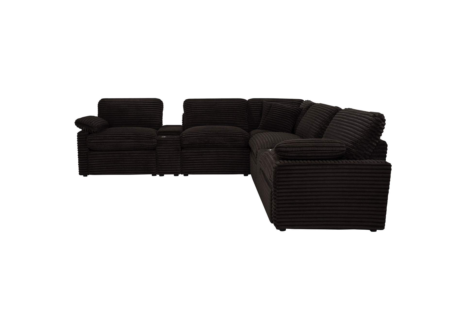 Collins 7-piece Modular Power Reclining Sectional Chocolate Brown image 6