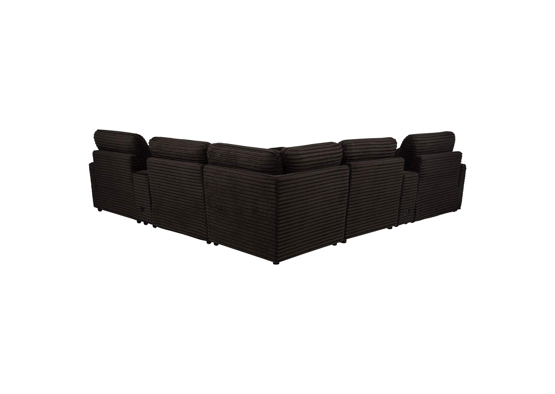 Collins 7-piece Modular Power Reclining Sectional Chocolate Brown image 7